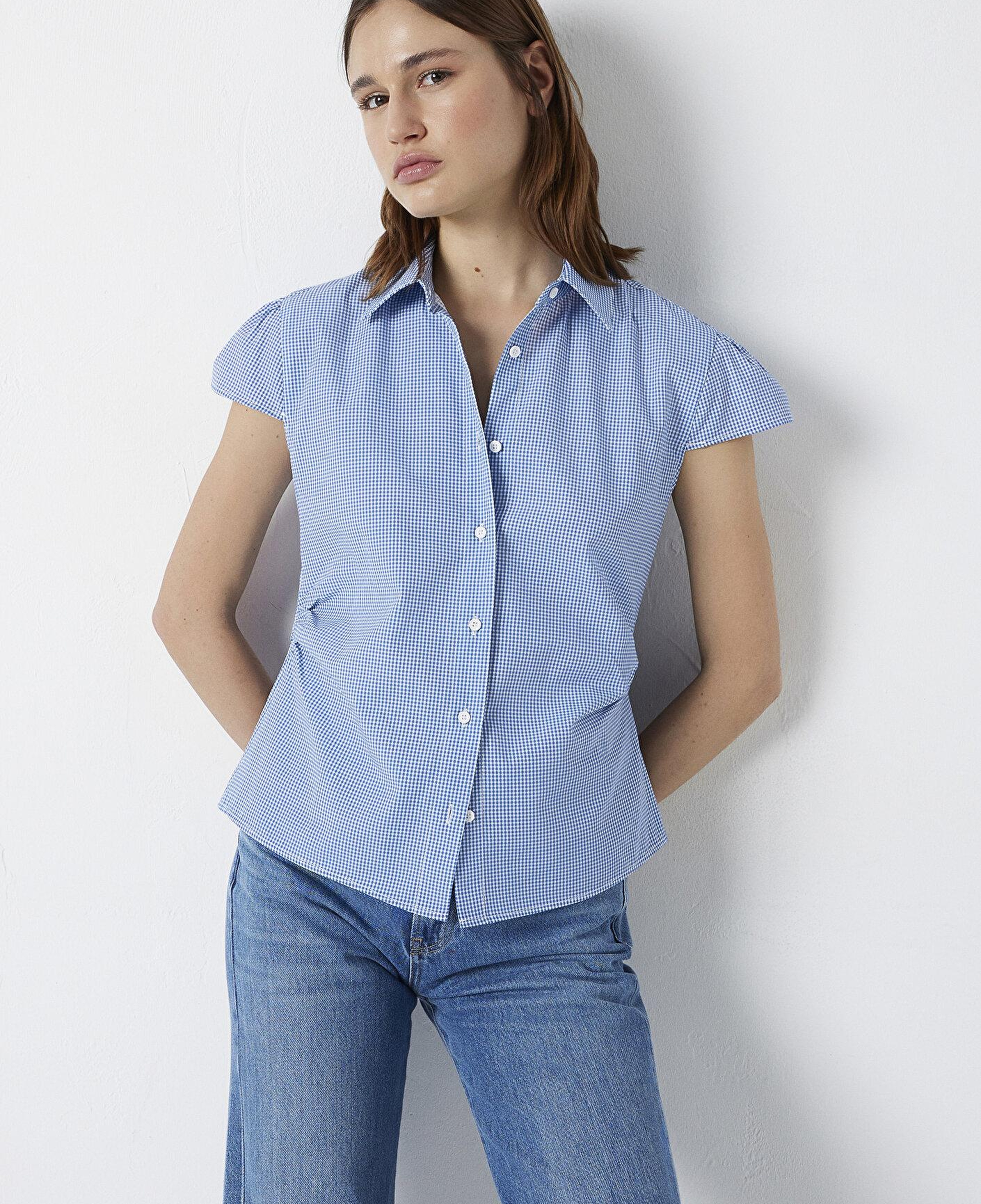 Mavi Kareli Gömlek Slim Fit / Dar Kesim 1220431-83154