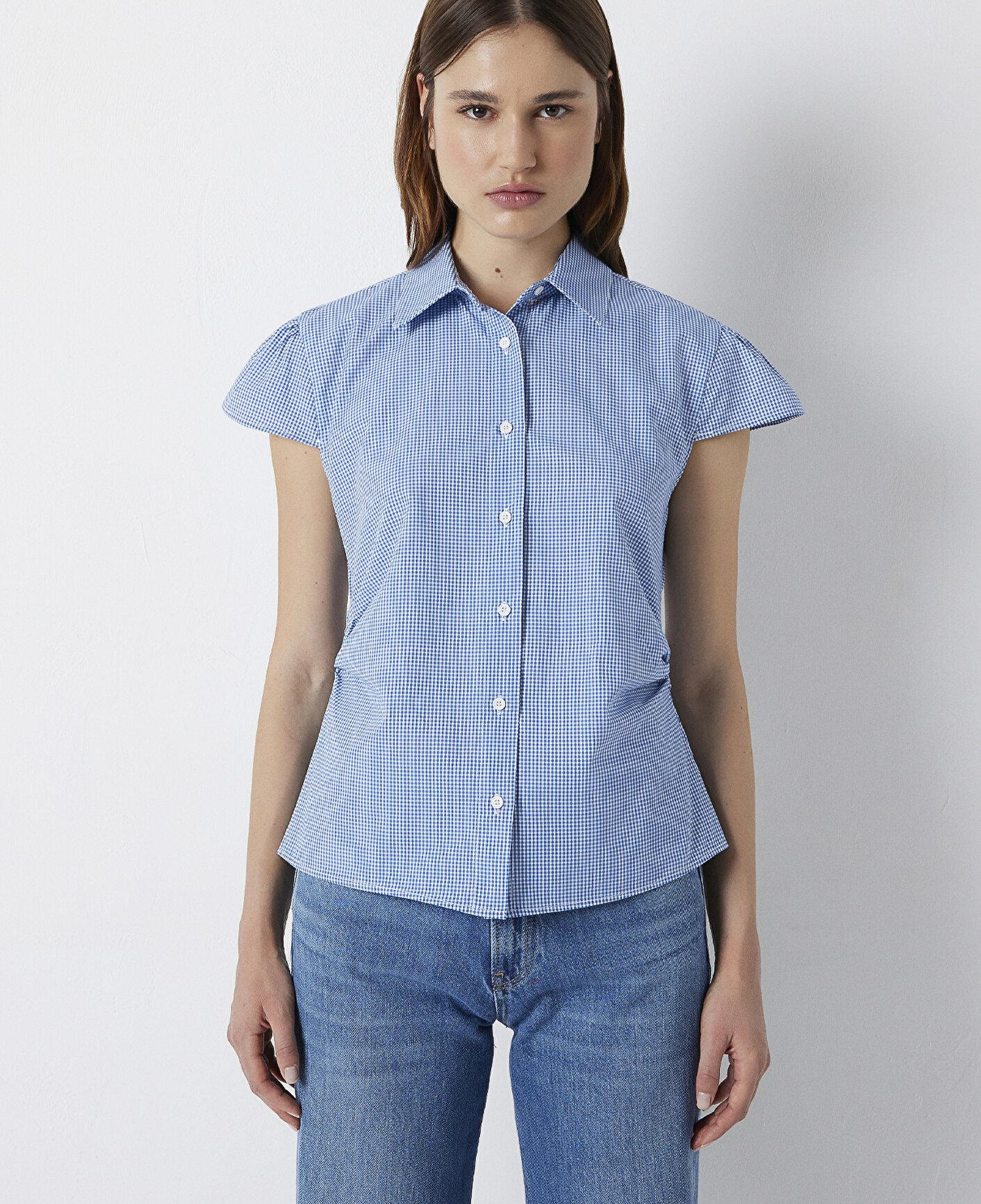Mavi Kareli Gömlek Slim Fit / Dar Kesim 1220431-83154