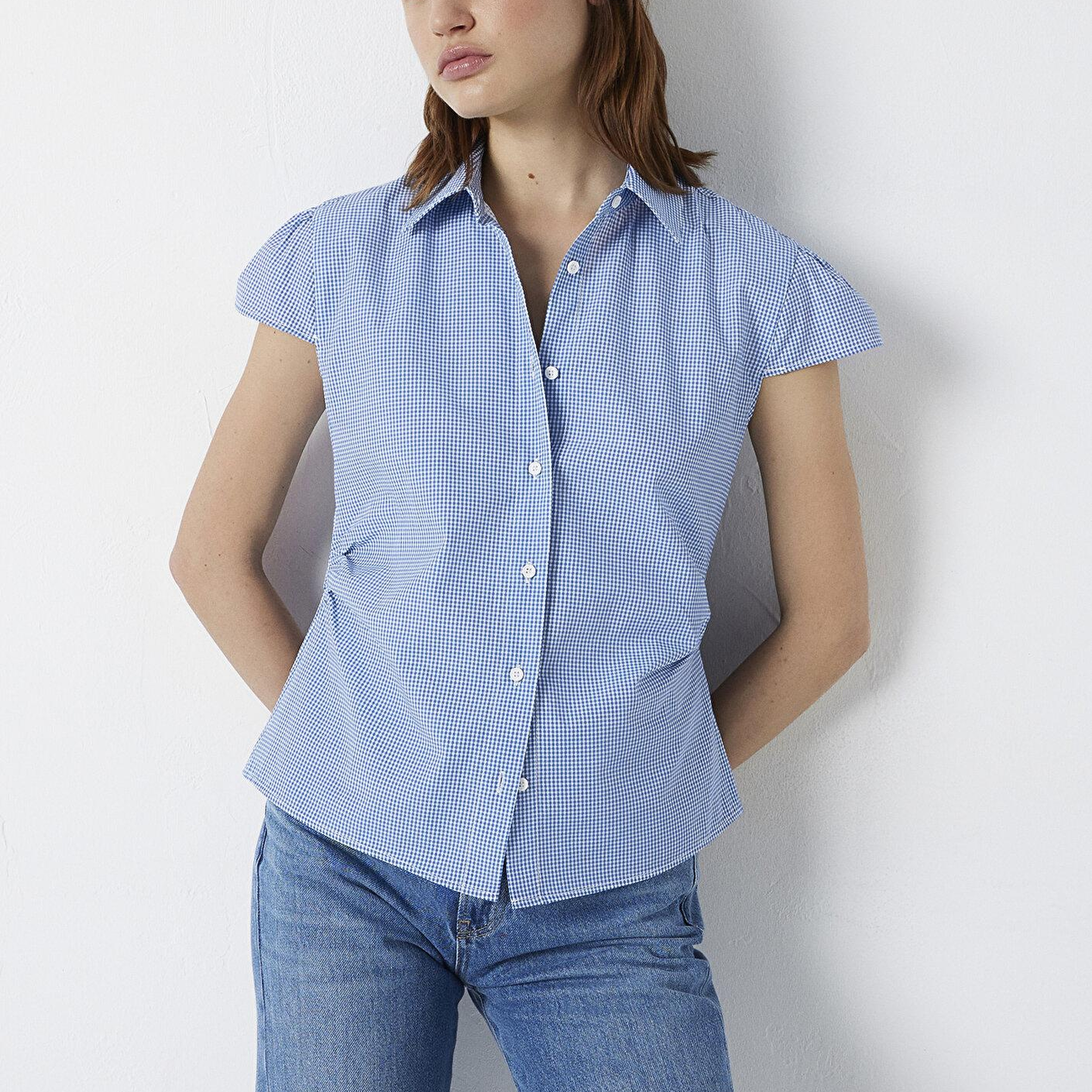 Mavi Kareli Gömlek Slim Fit / Dar Kesim 1220431-83154