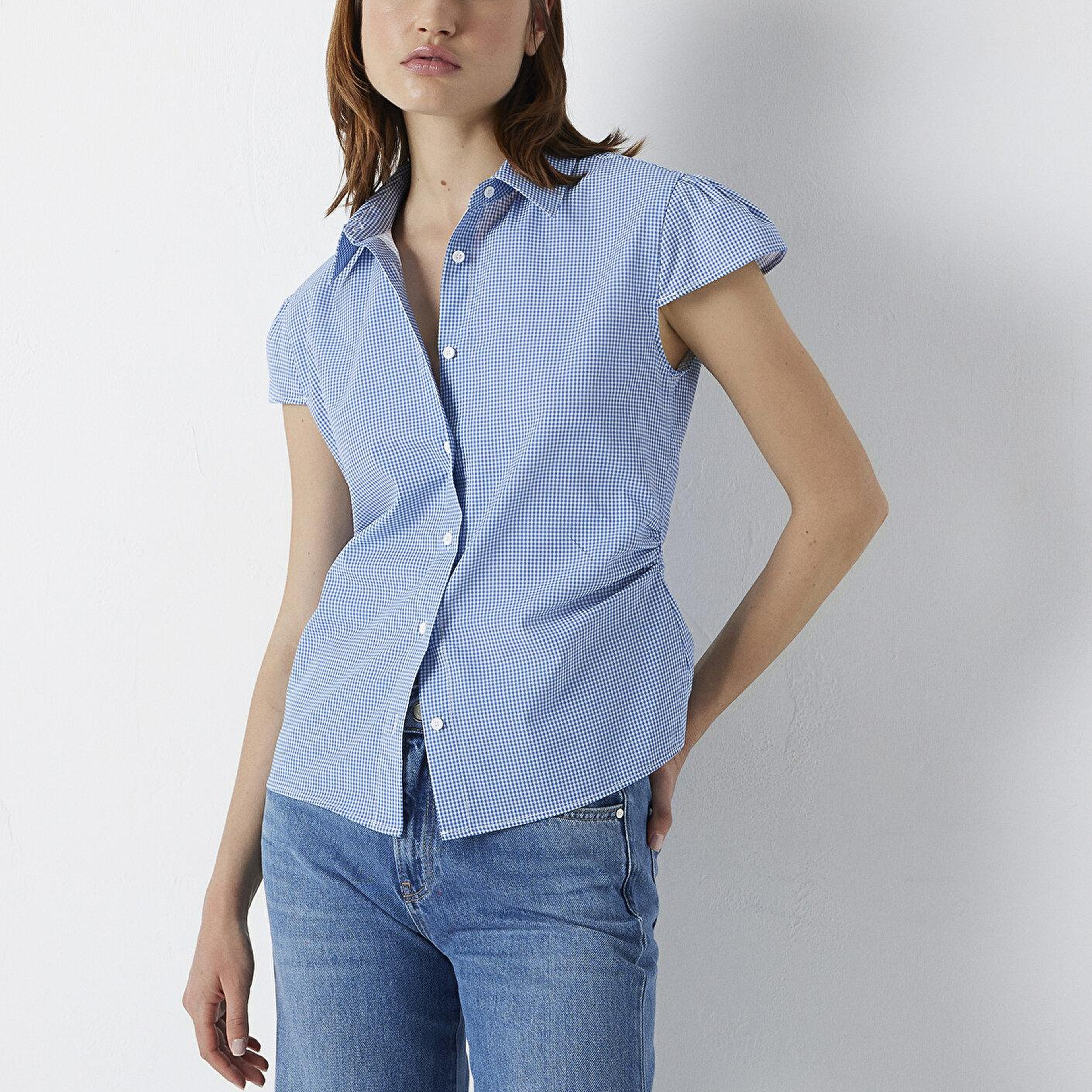 Mavi Kareli Gömlek Slim Fit / Dar Kesim 1220431-83154