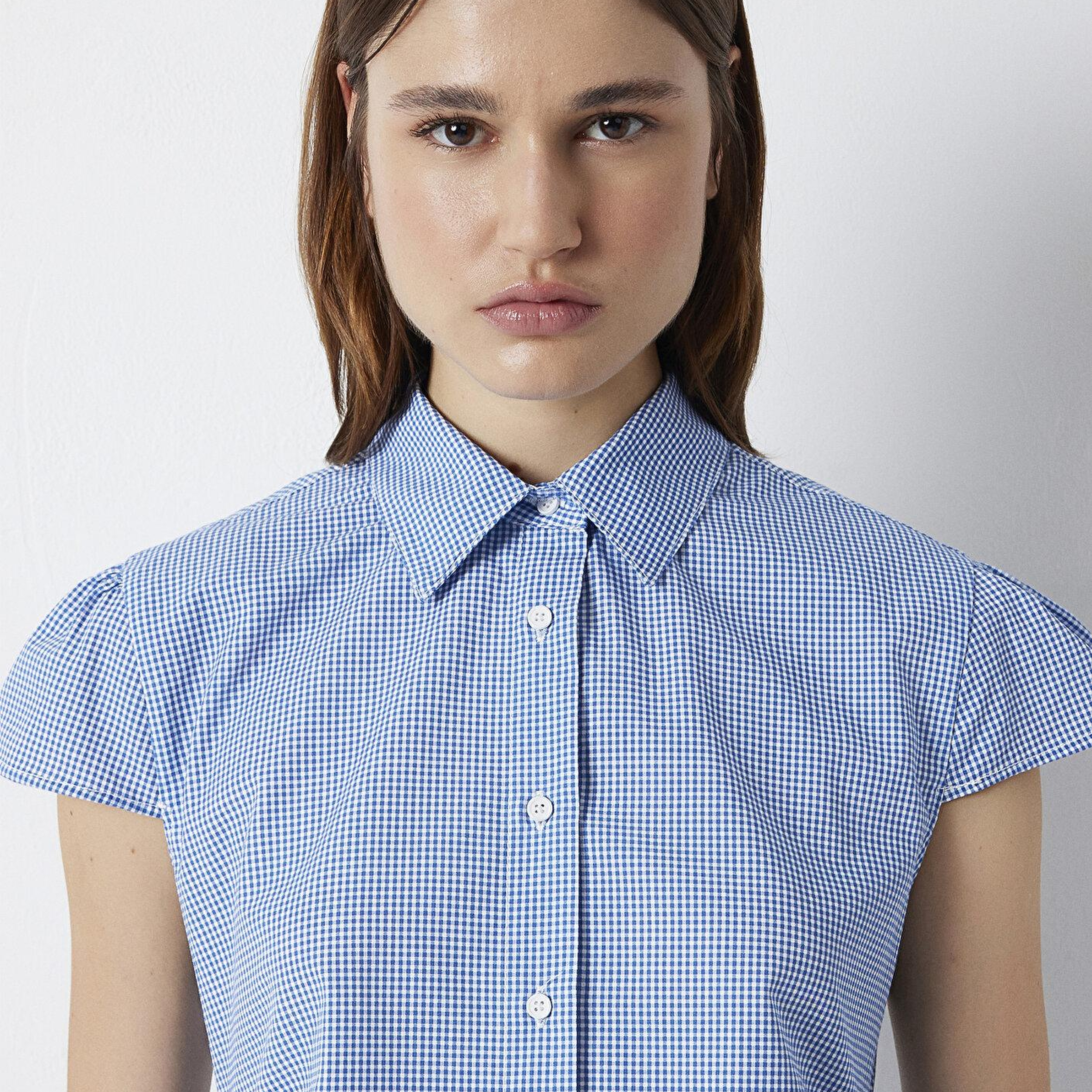 Mavi Kareli Gömlek Slim Fit / Dar Kesim 1220431-83154
