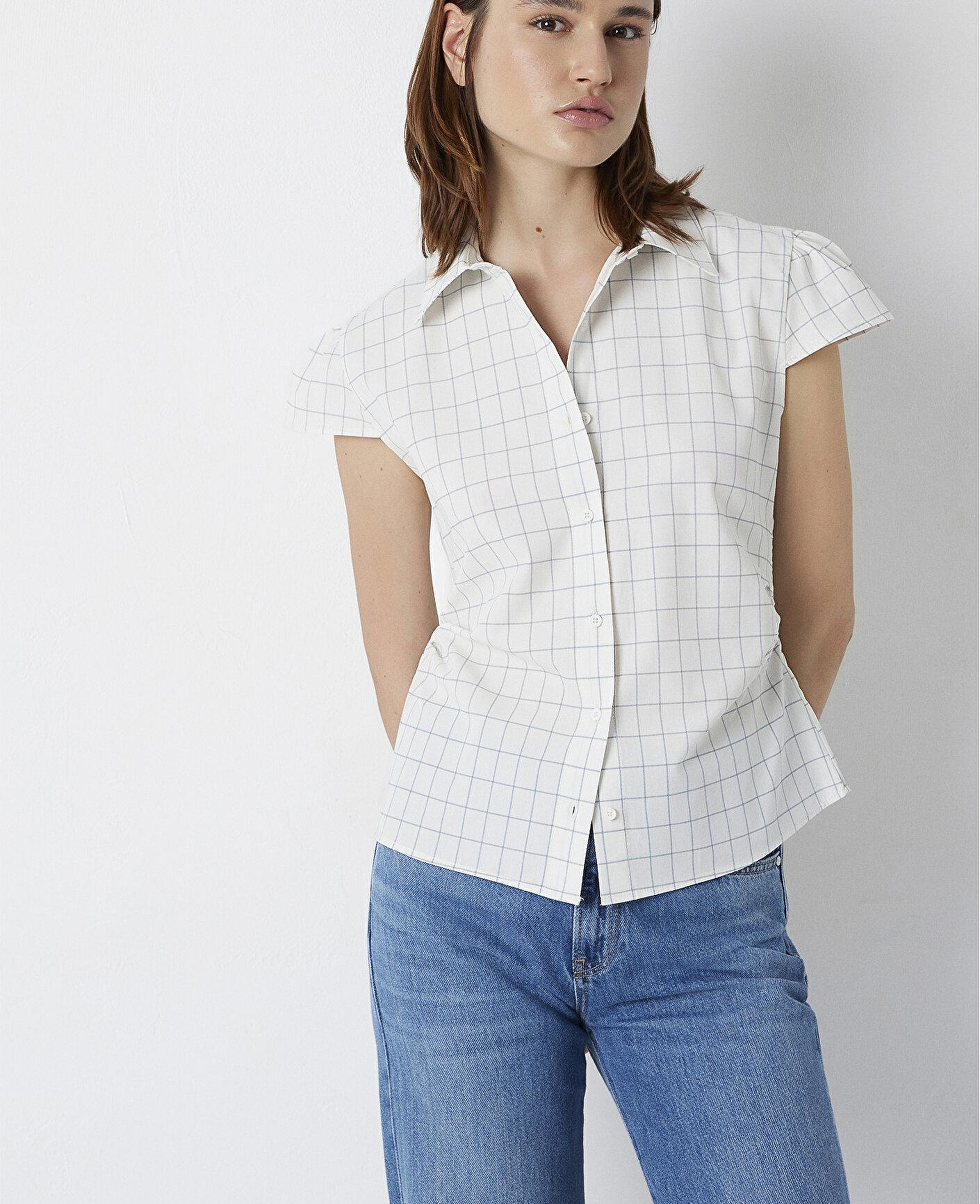 Mavi Kareli Gömlek Slim Fit / Dar Kesim 1220431-A6900