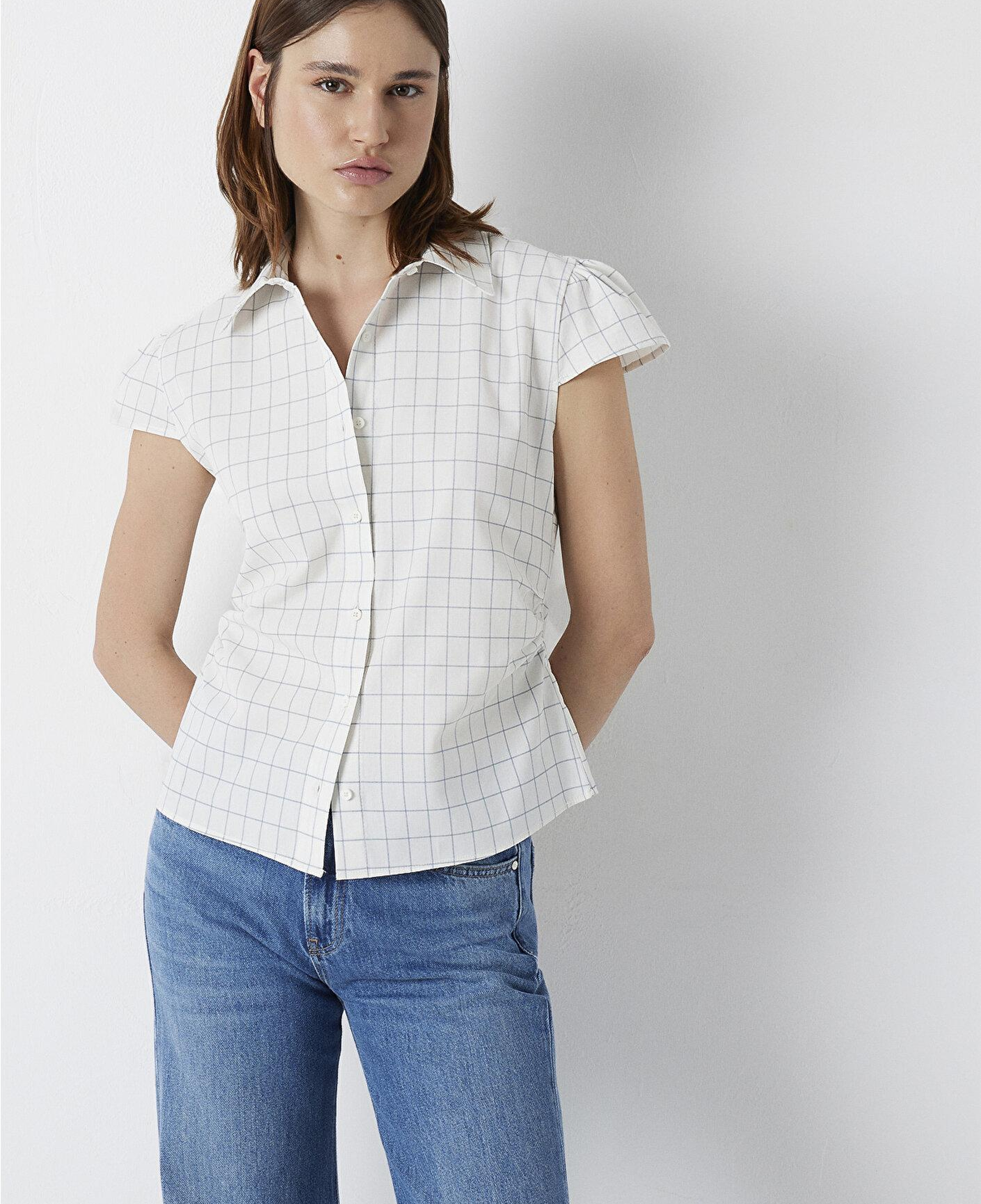 Mavi Kareli Gömlek Slim Fit / Dar Kesim 1220431-A6900