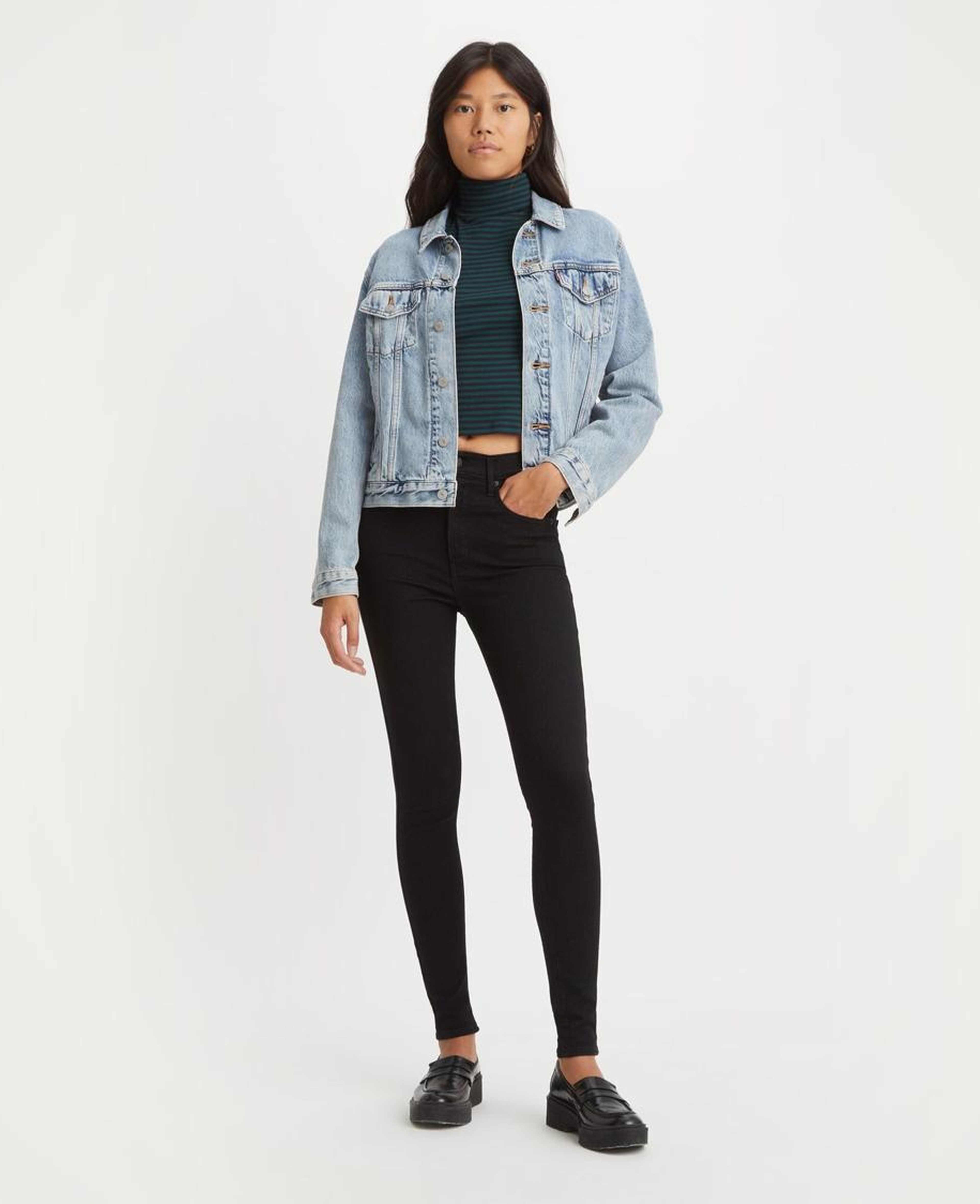 Mile High Super Skinny Kadın Jean Pantolon - Black Celestial