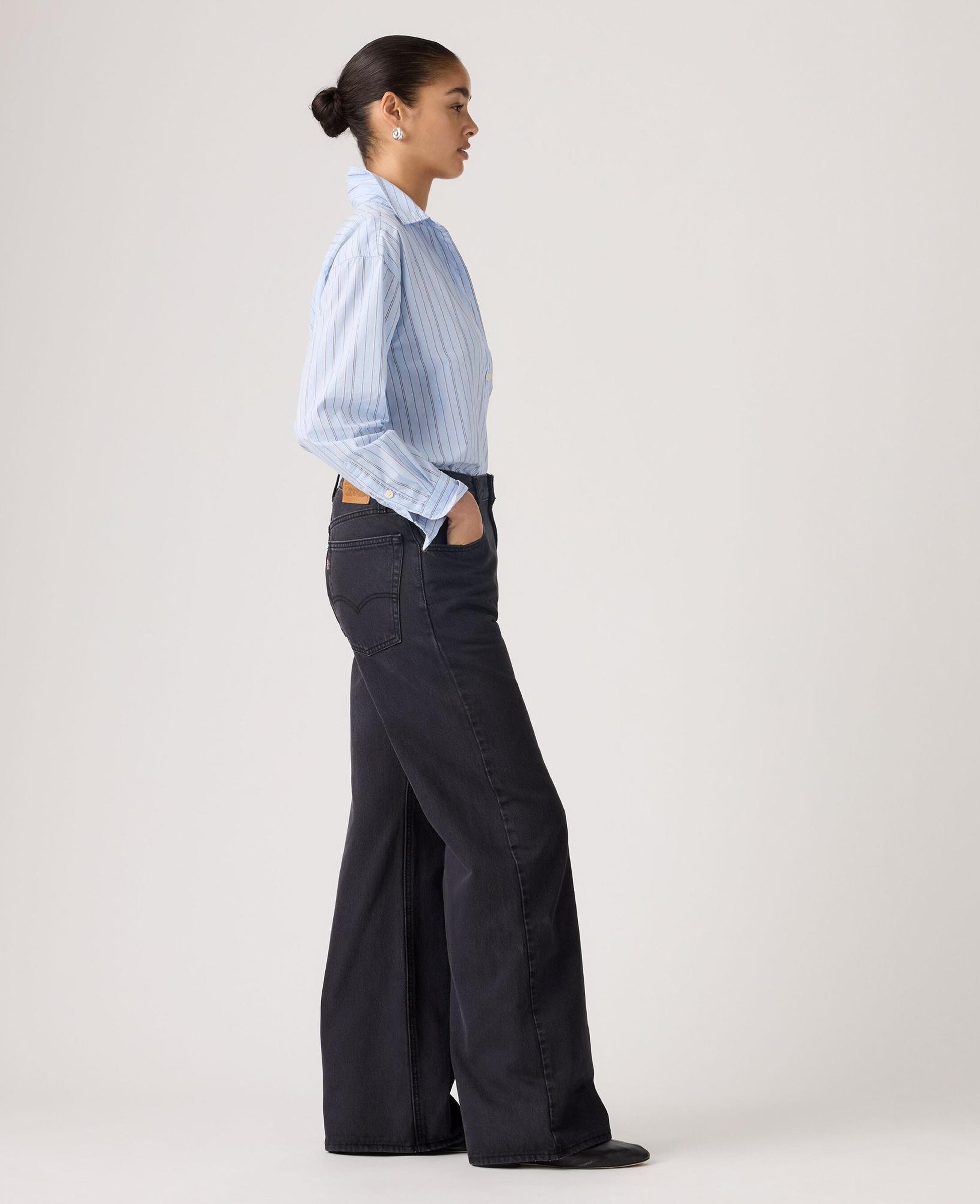 Loose Boot Kadın Jean Pantolon - Chipped Black Oyster