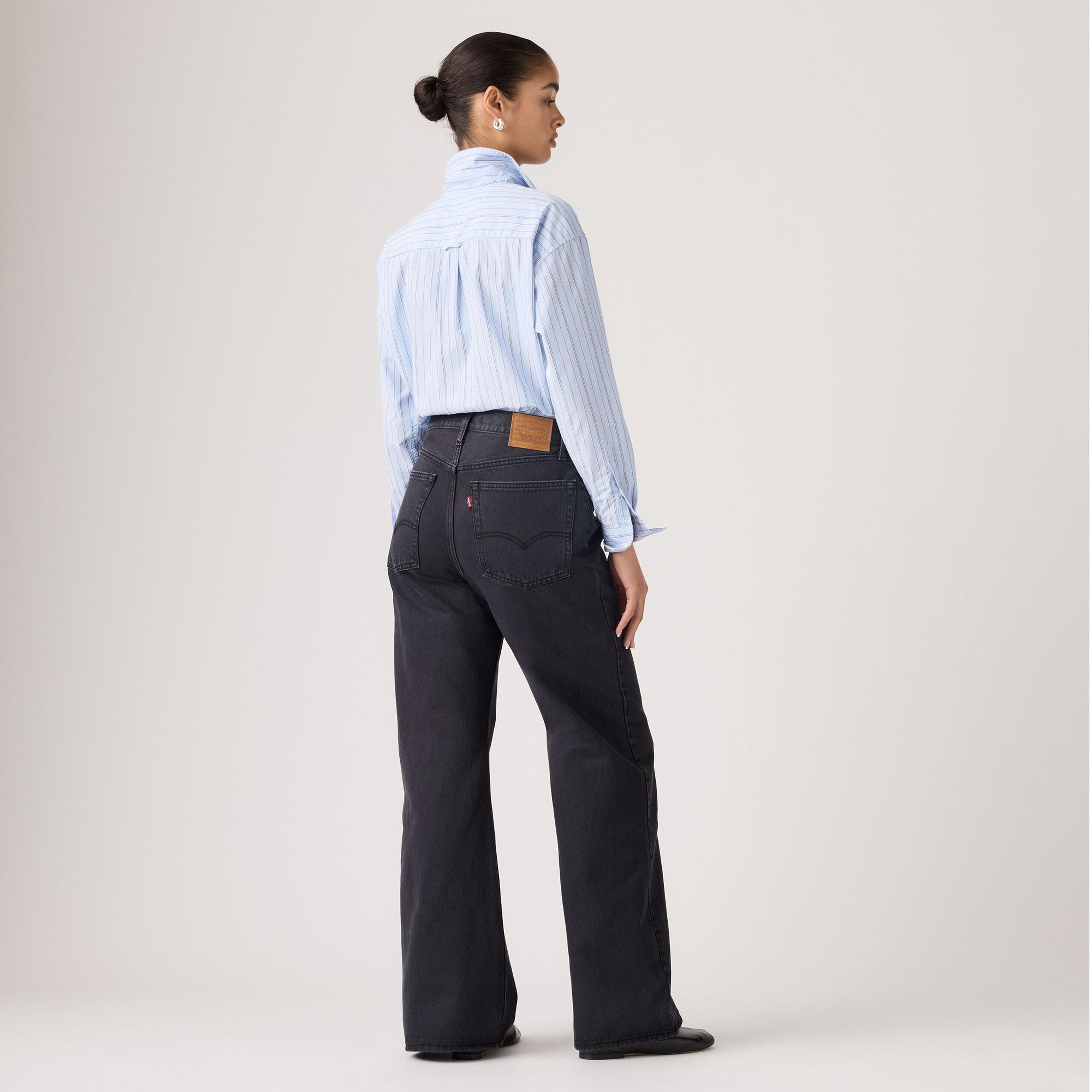 Loose Boot Kadın Jean Pantolon - Chipped Black Oyster