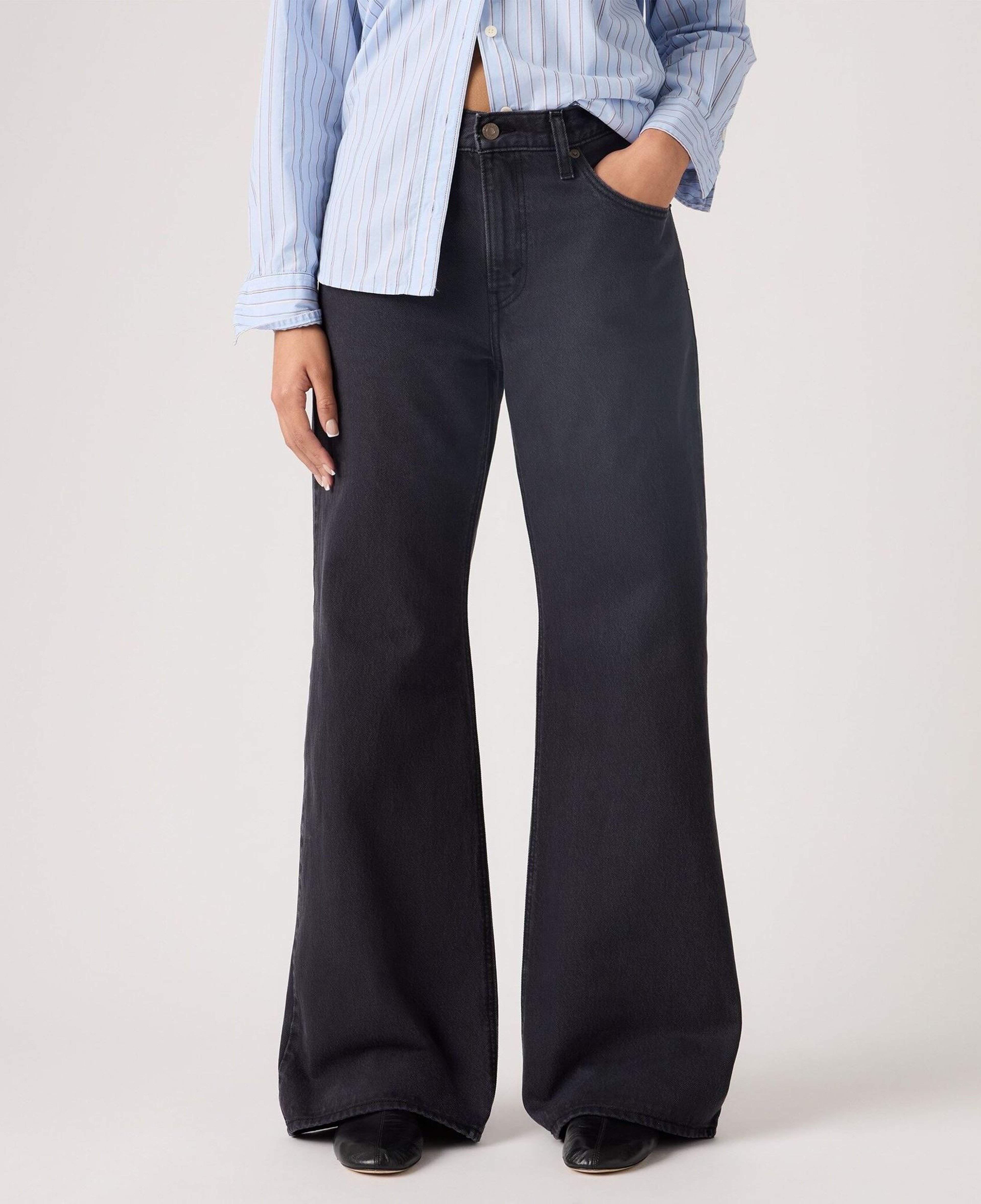 Loose Boot Kadın Jean Pantolon - Chipped Black Oyster