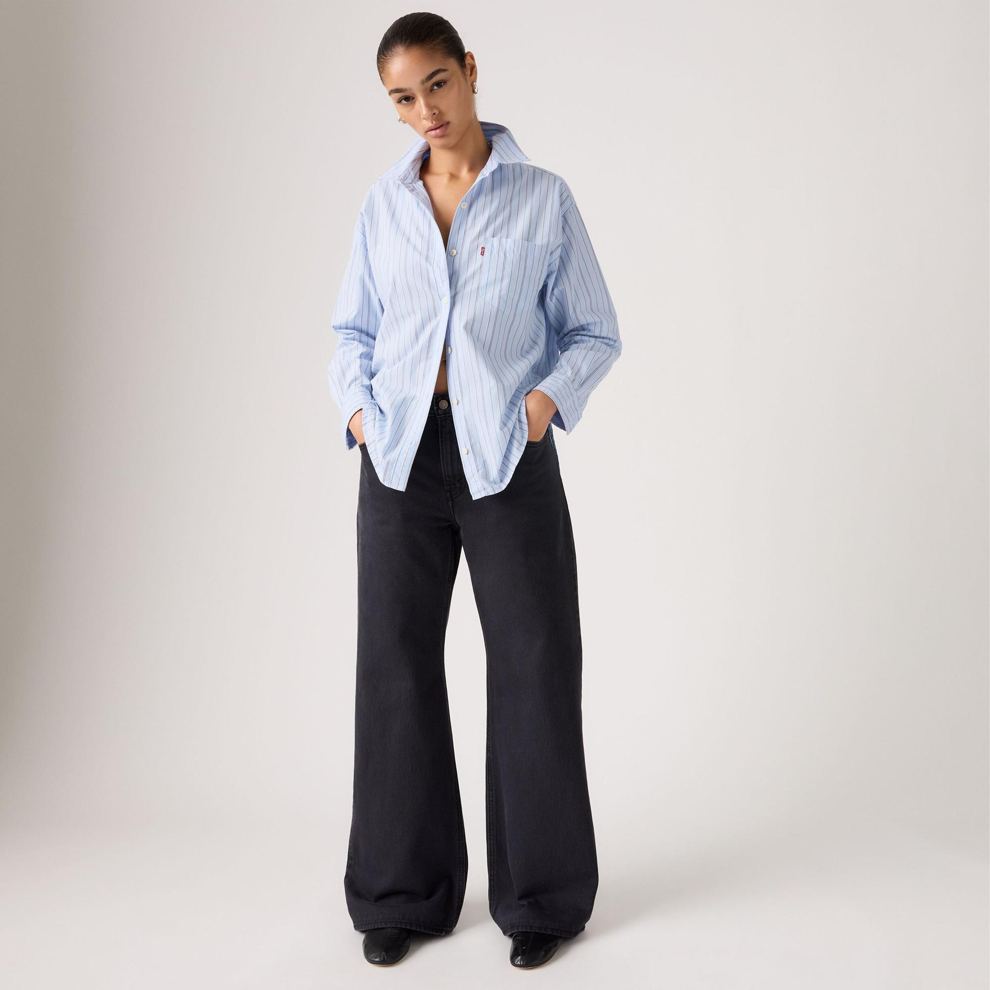 Loose Boot Kadın Jean Pantolon - Chipped Black Oyster