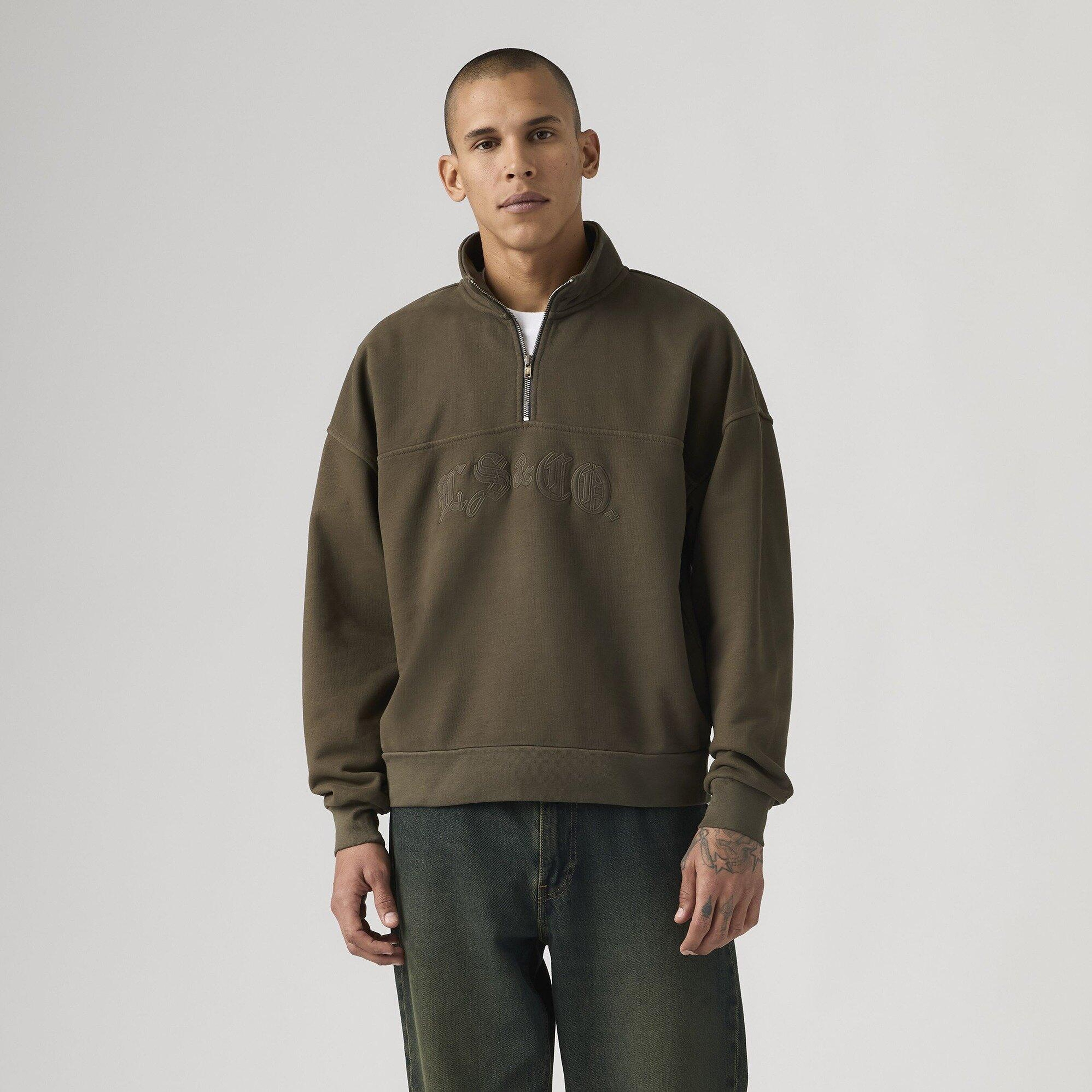 Boxy Quarter Zip Sweatshirt