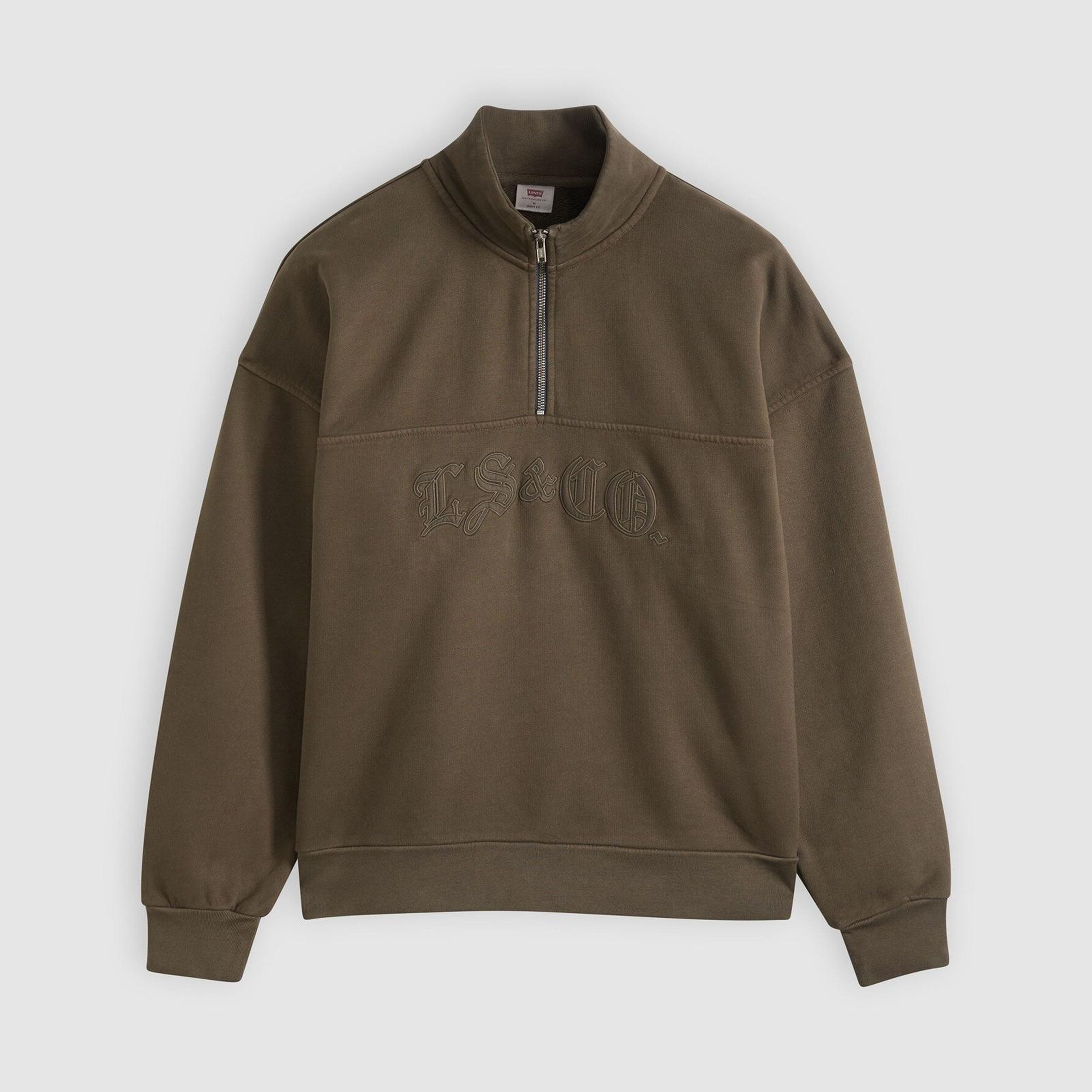 Boxy Quarter Zip Sweatshirt