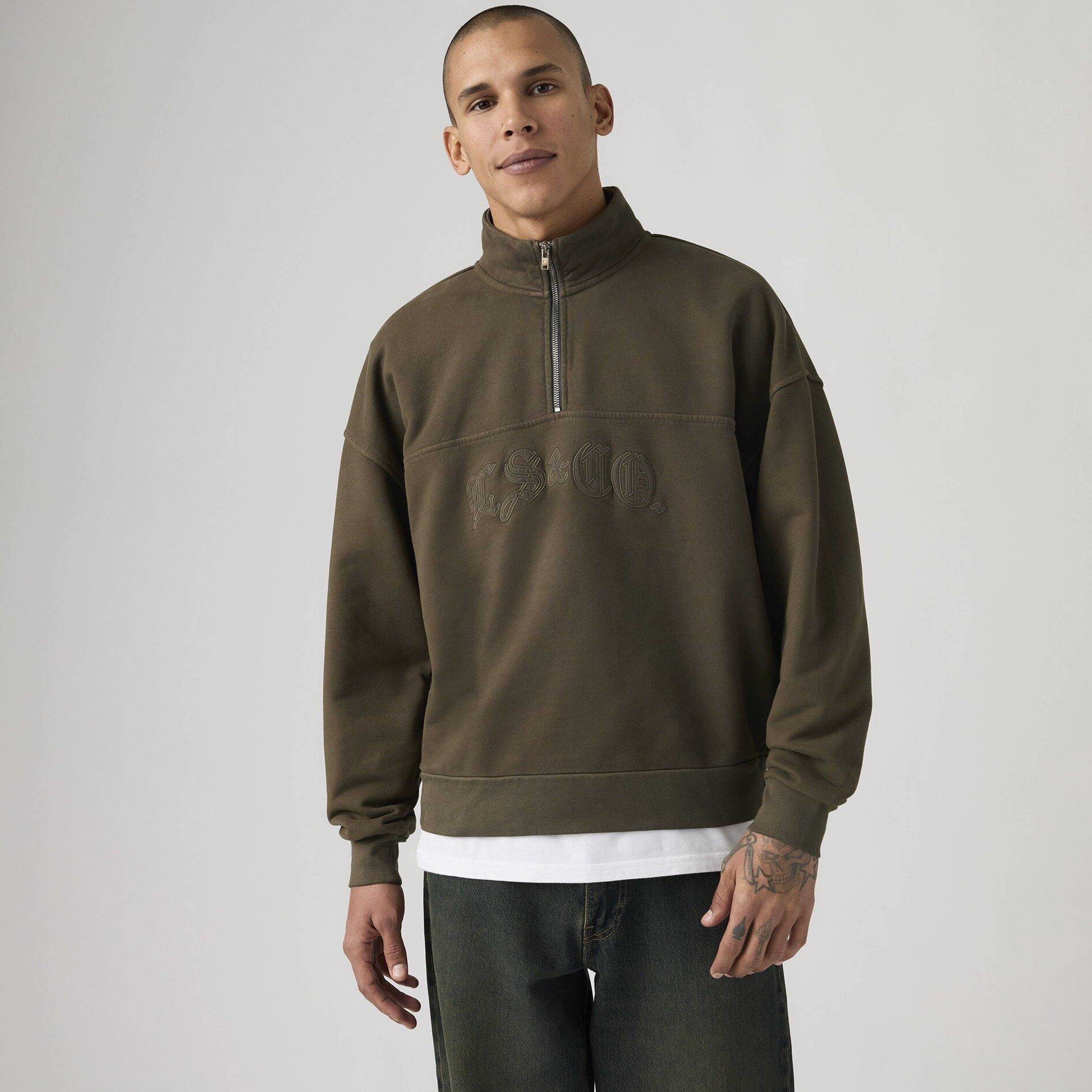 Boxy Quarter Zip Sweatshirt
