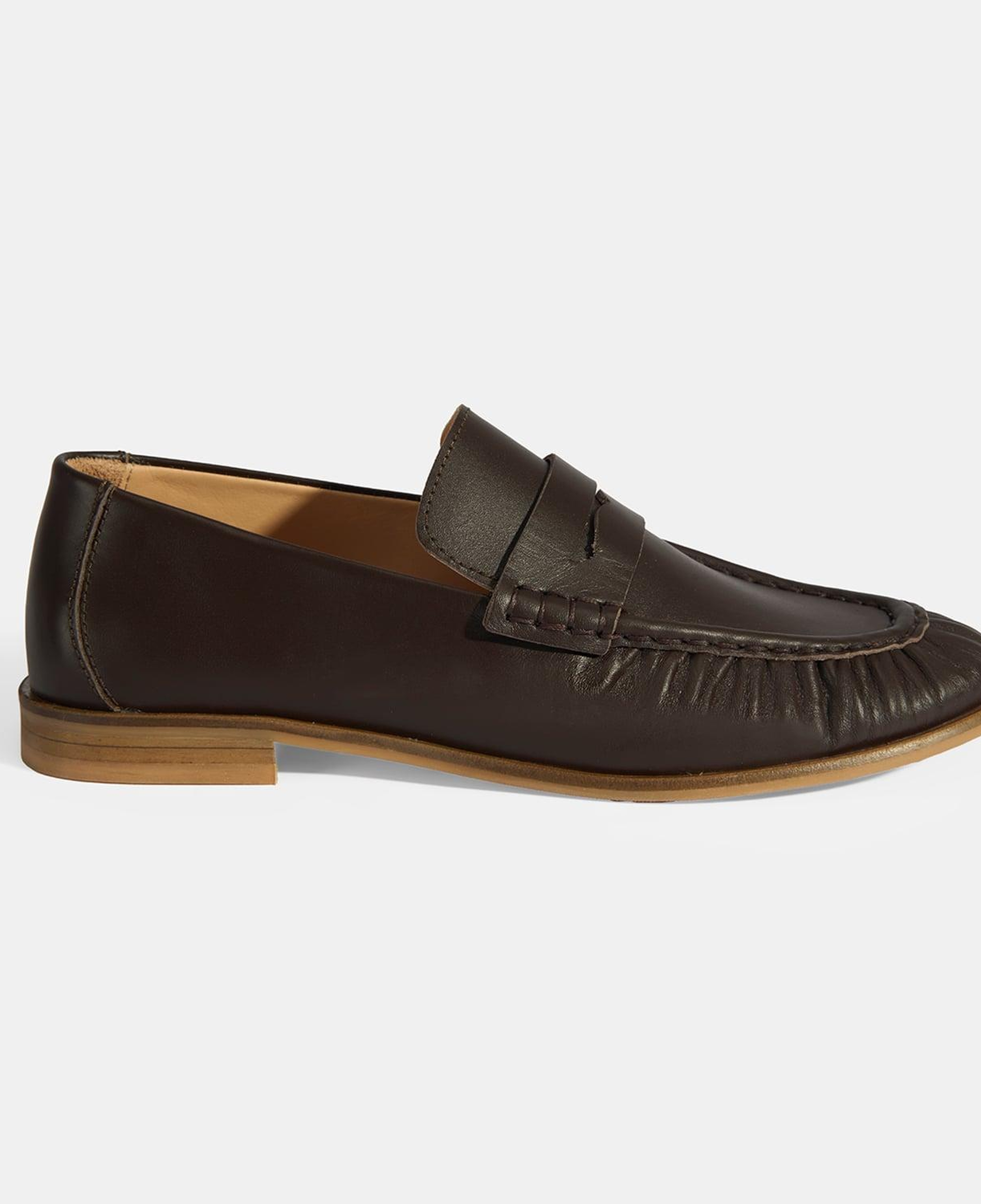 Kadın Kahve Slip-On Deri Loafer