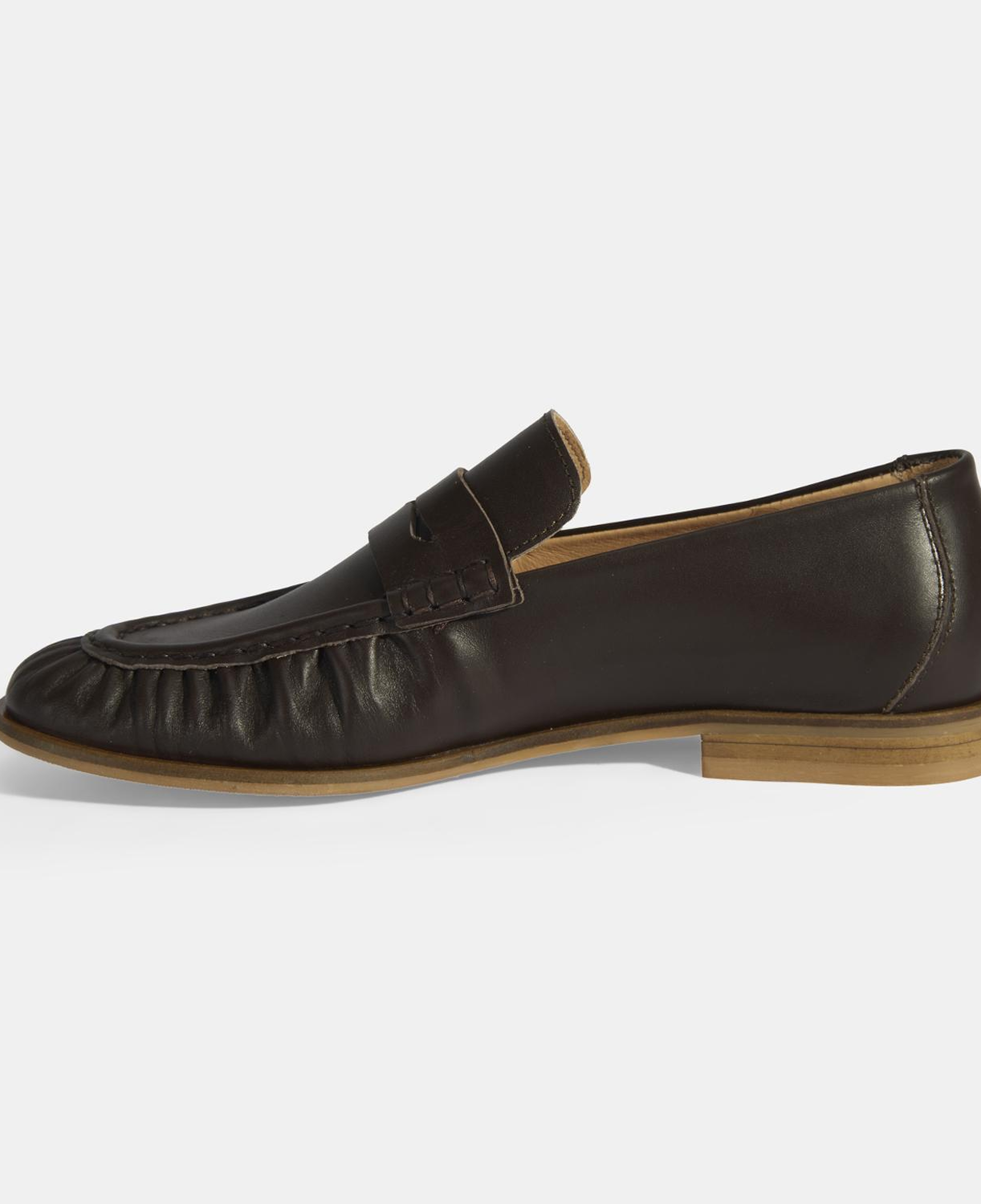 Kadın Kahve Slip-On Deri Loafer