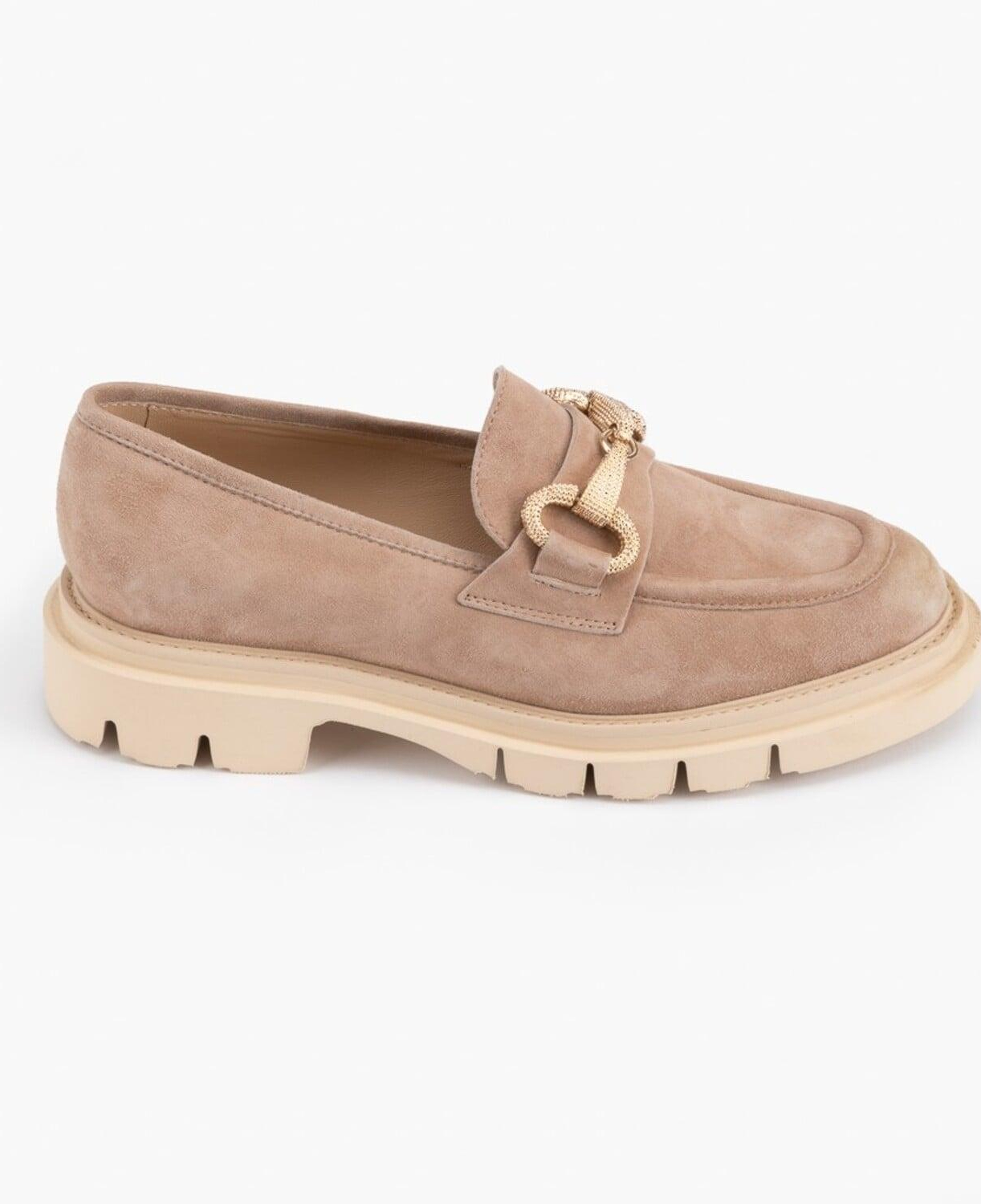 Luca Grossi Bej Kadın Toka Detaylı Loafer