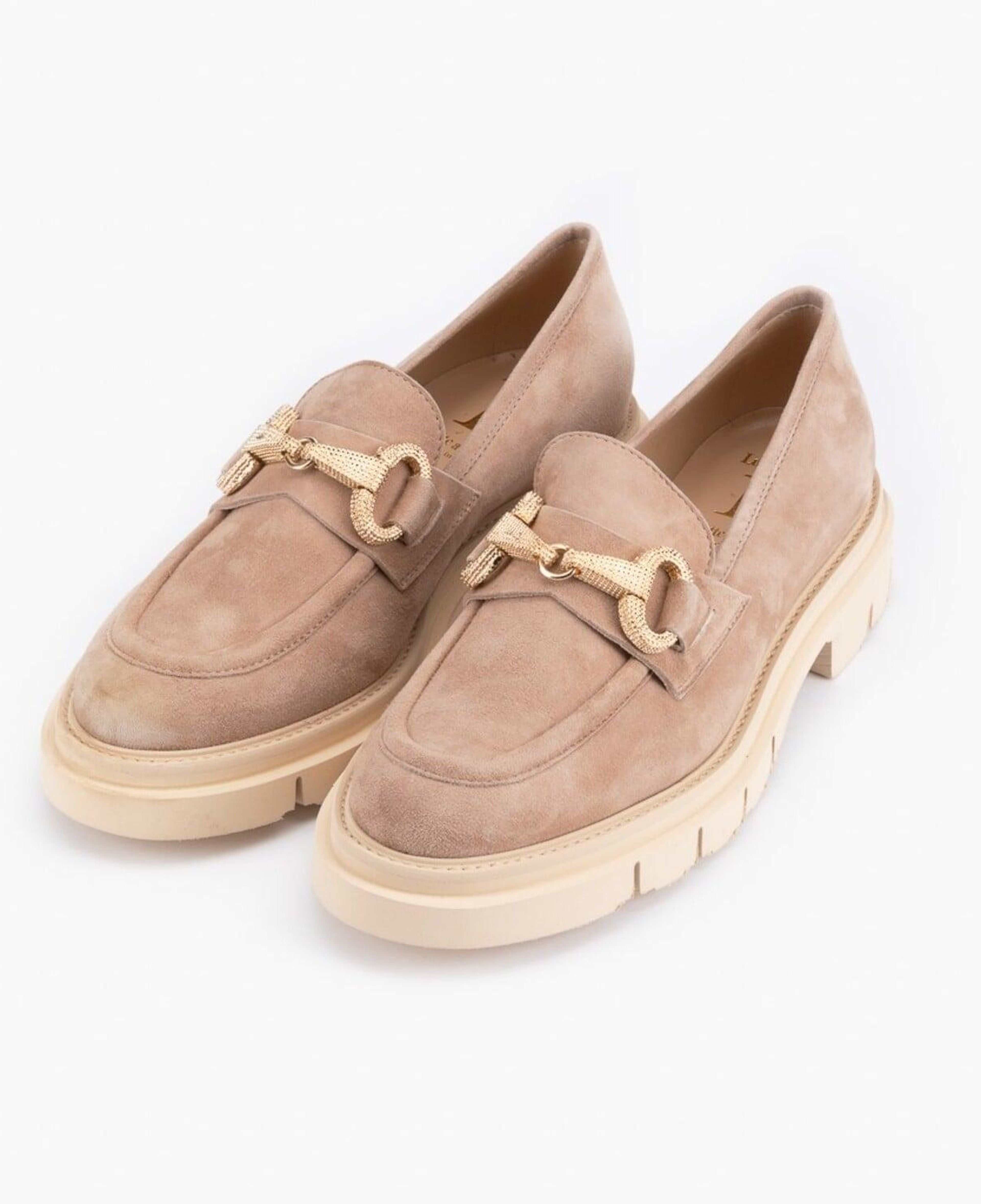 Luca Grossi Bej Kadın Toka Detaylı Loafer