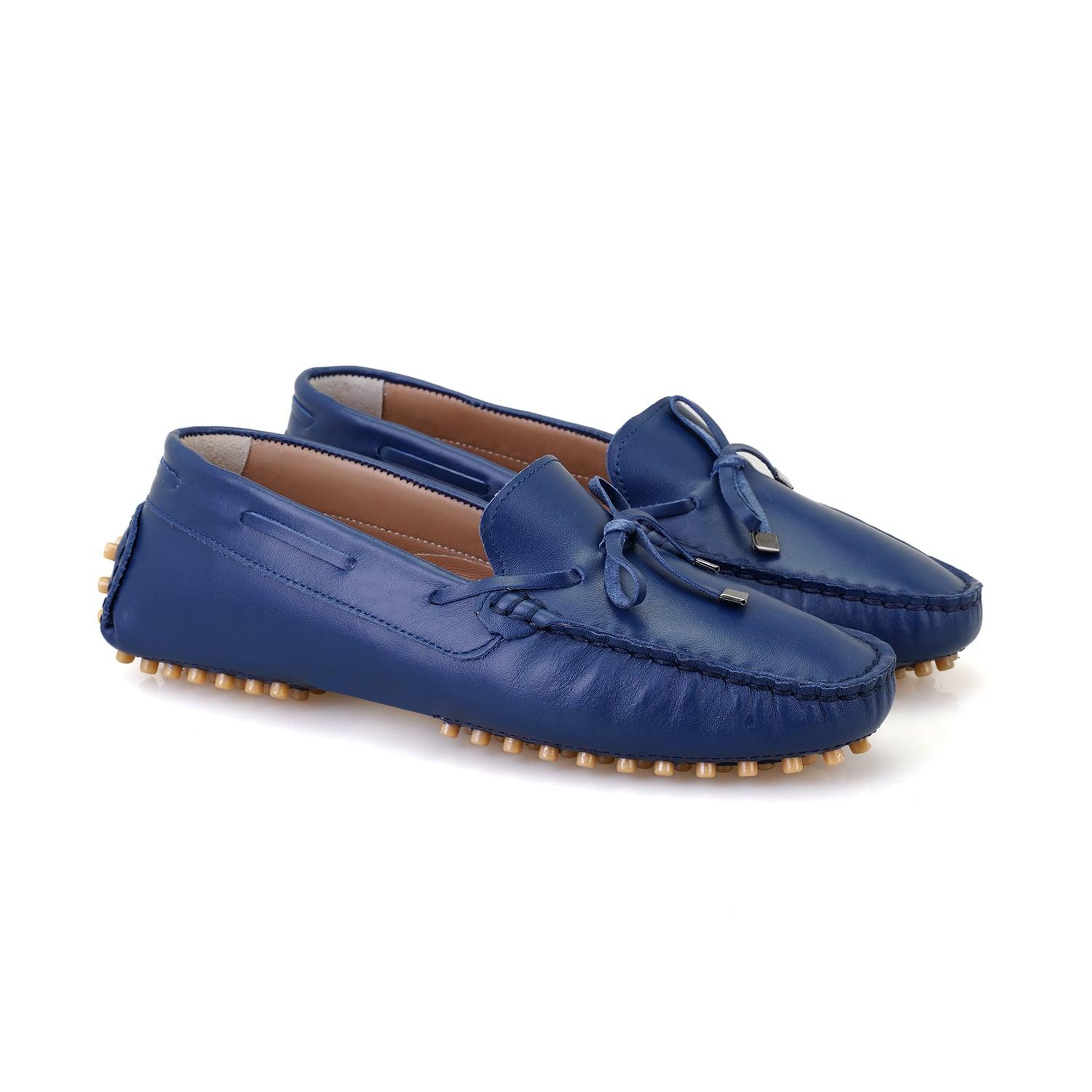 Kadın Mavi Deri Loafer