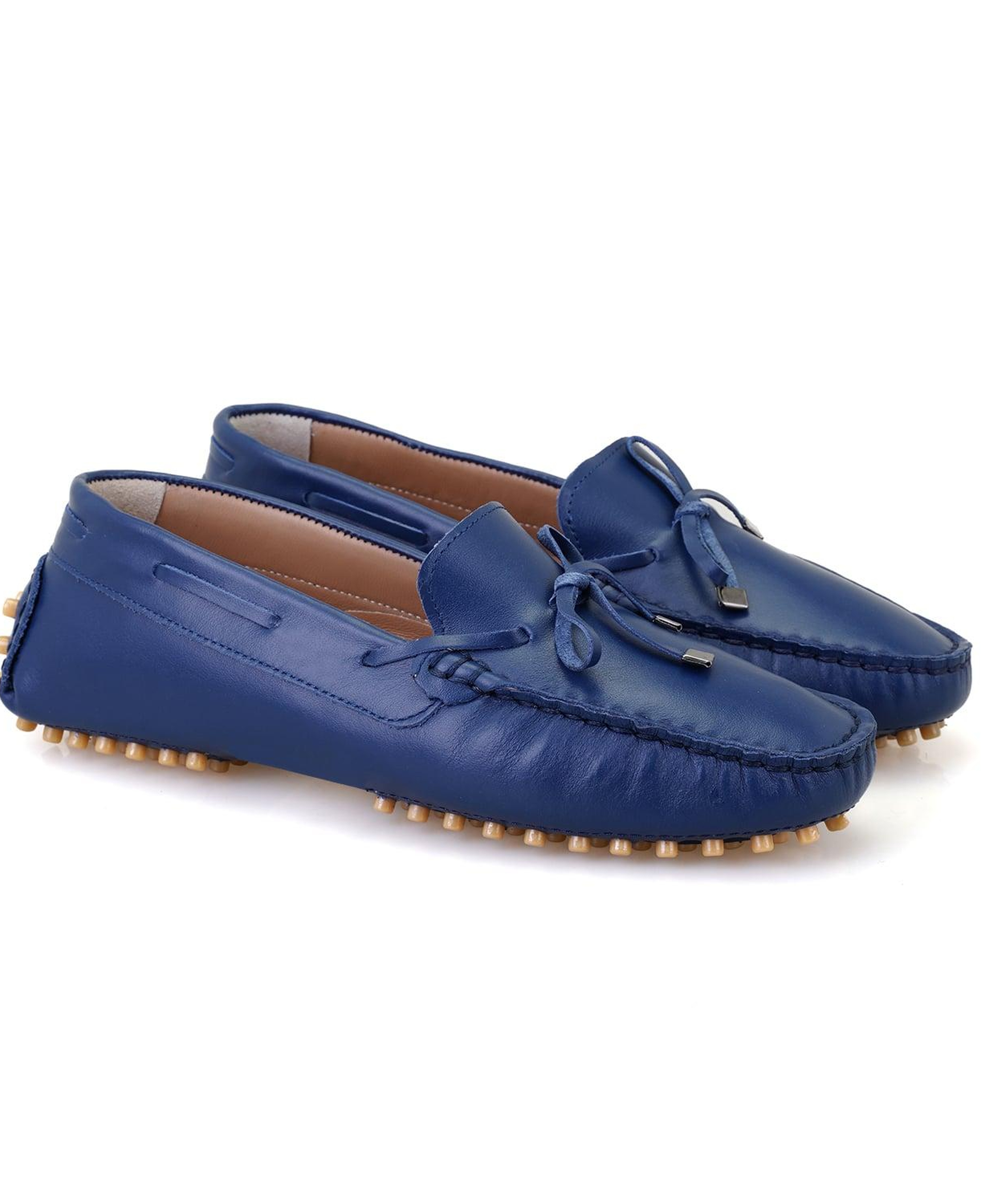 Kadın Mavi Deri Loafer
