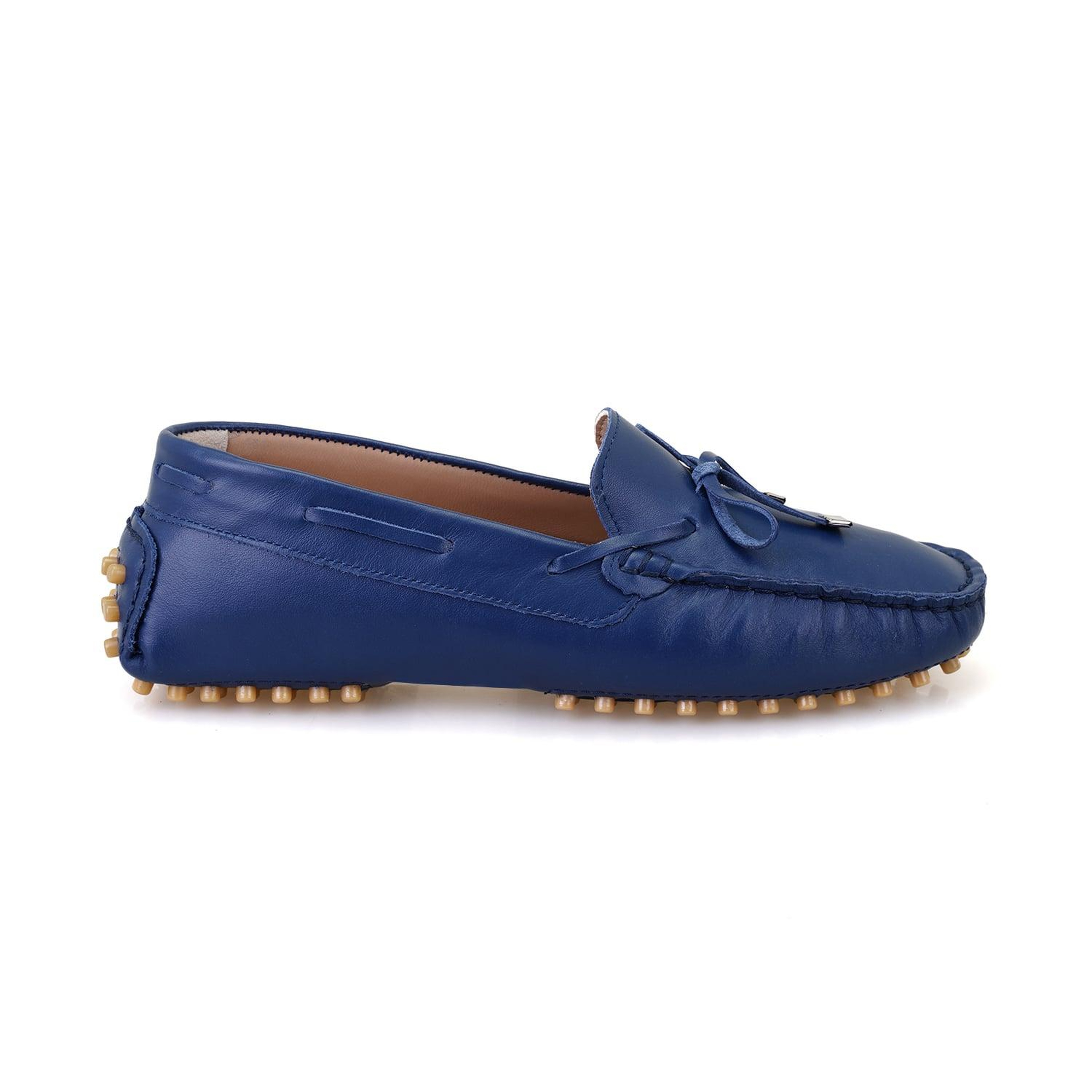 Kadın Mavi Deri Loafer