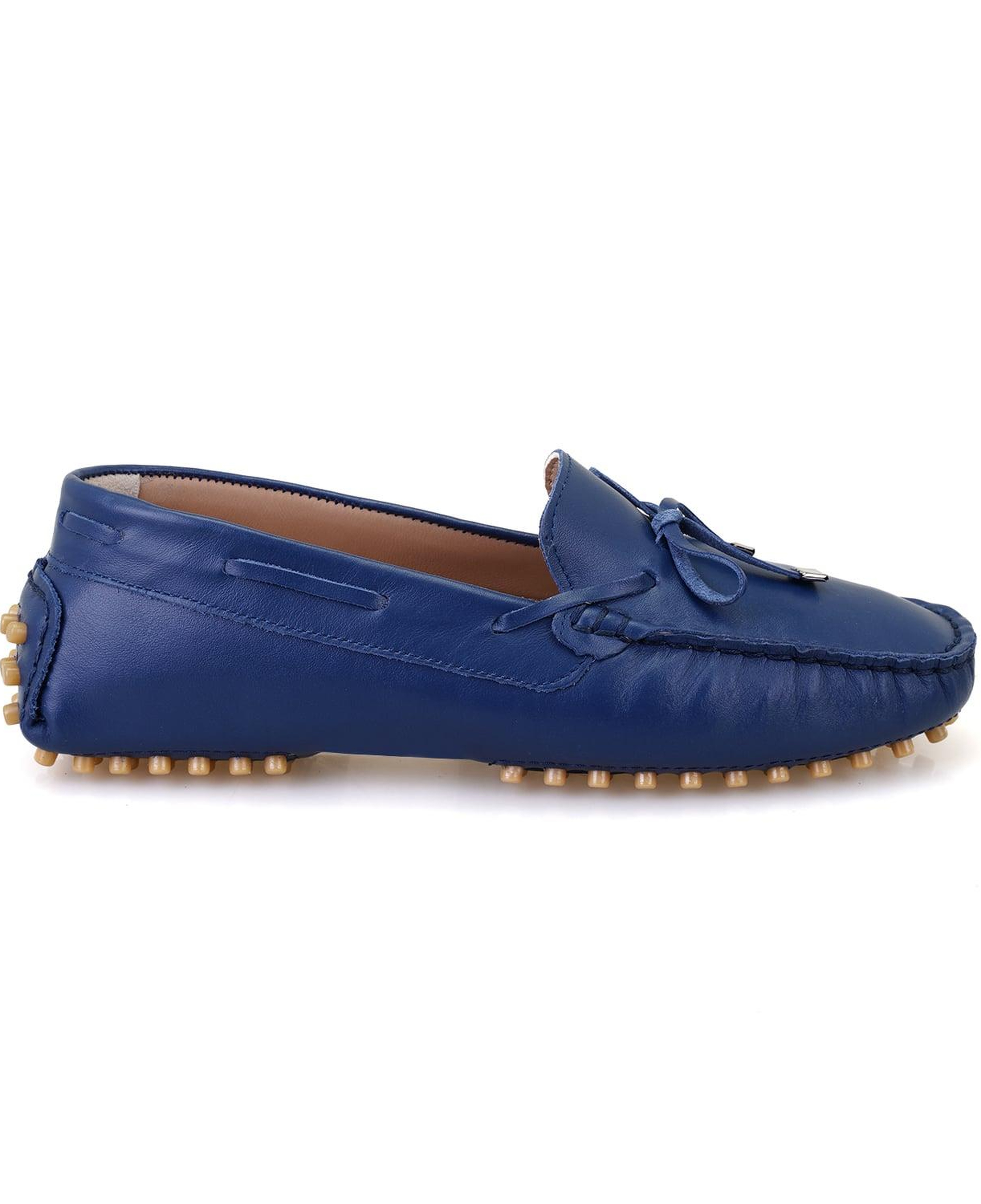 Kadın Mavi Deri Loafer
