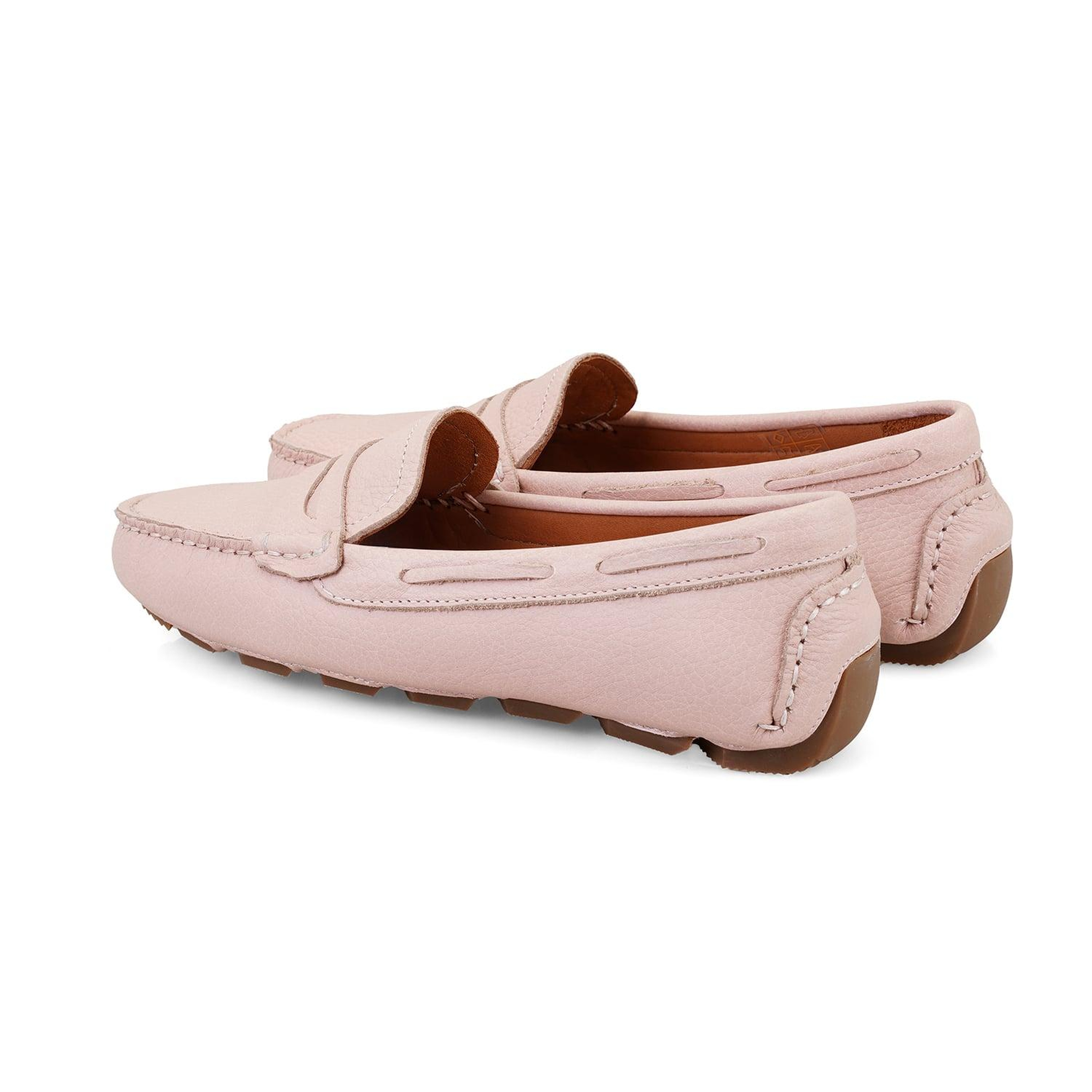 Kadın Pudra Deri Loafer