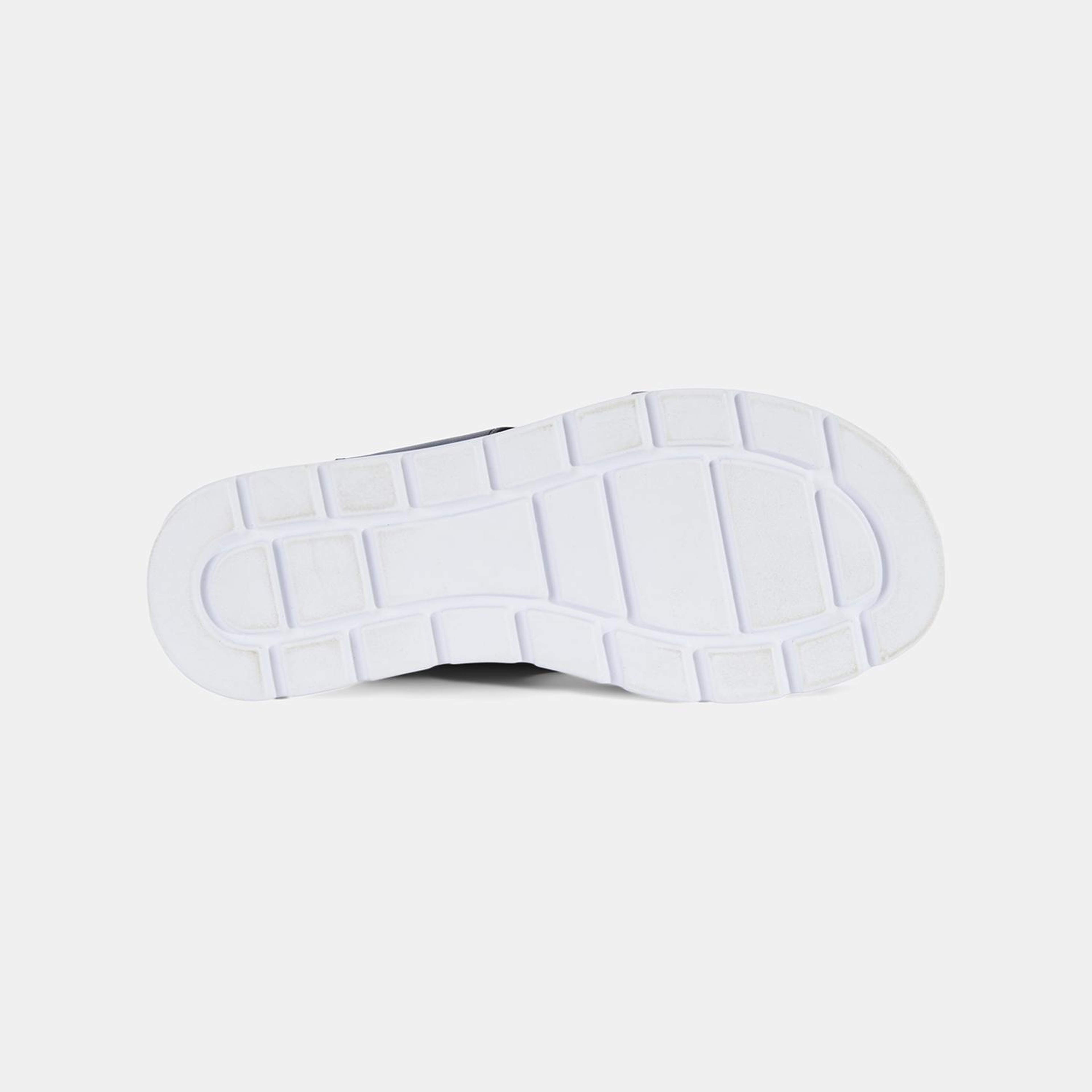 Kadın Siyah Çapraz Bantlı Lastikli Deri Sandalet