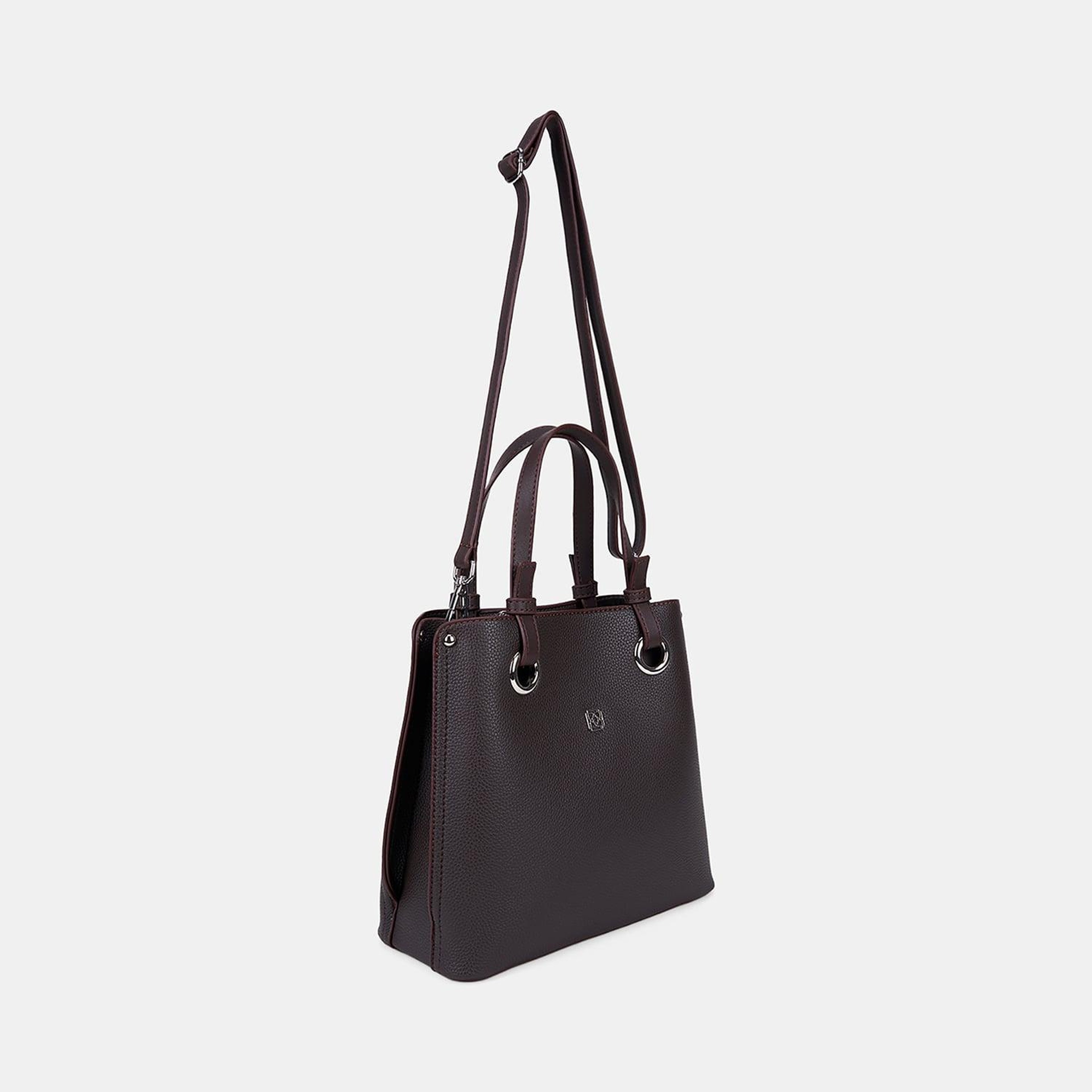 Kadın Acı Kahve Mini Charm Aksesuarlı El Çantası