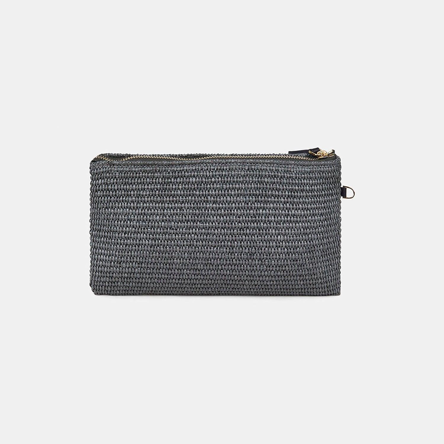 Kadın Yeşil Boncuk İşlemeli Hasır Clutch