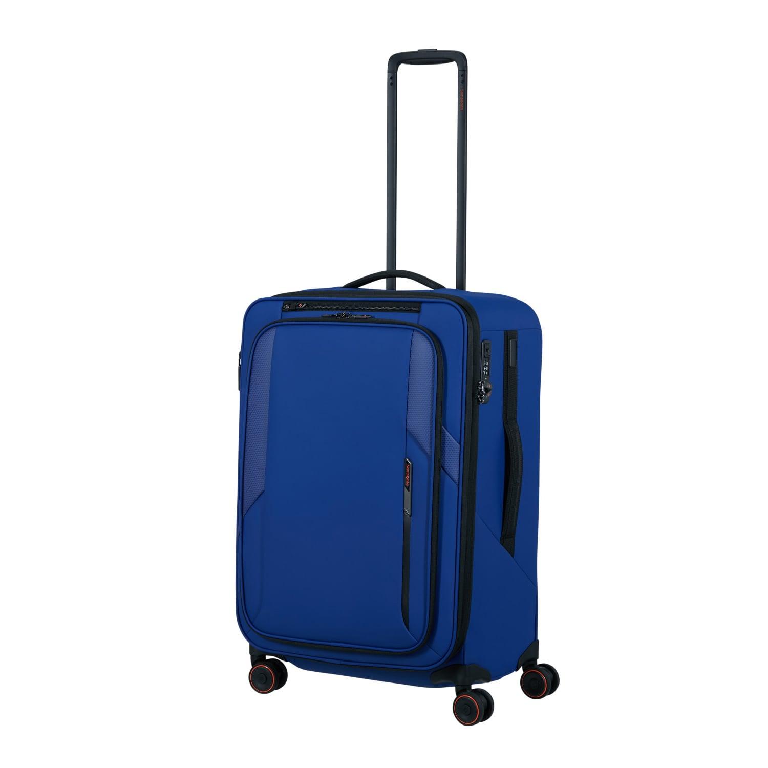 Samsonite Glazed - Spinner Mavi 67/24 Körüklü Orta Boy Valiz