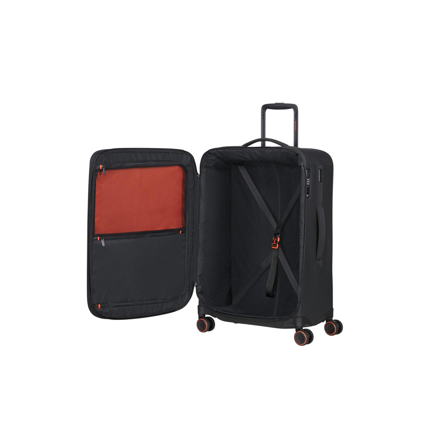 Samsonite Glazed - Spinner Siyah 67/24 Körüklü Orta Boy Valiz