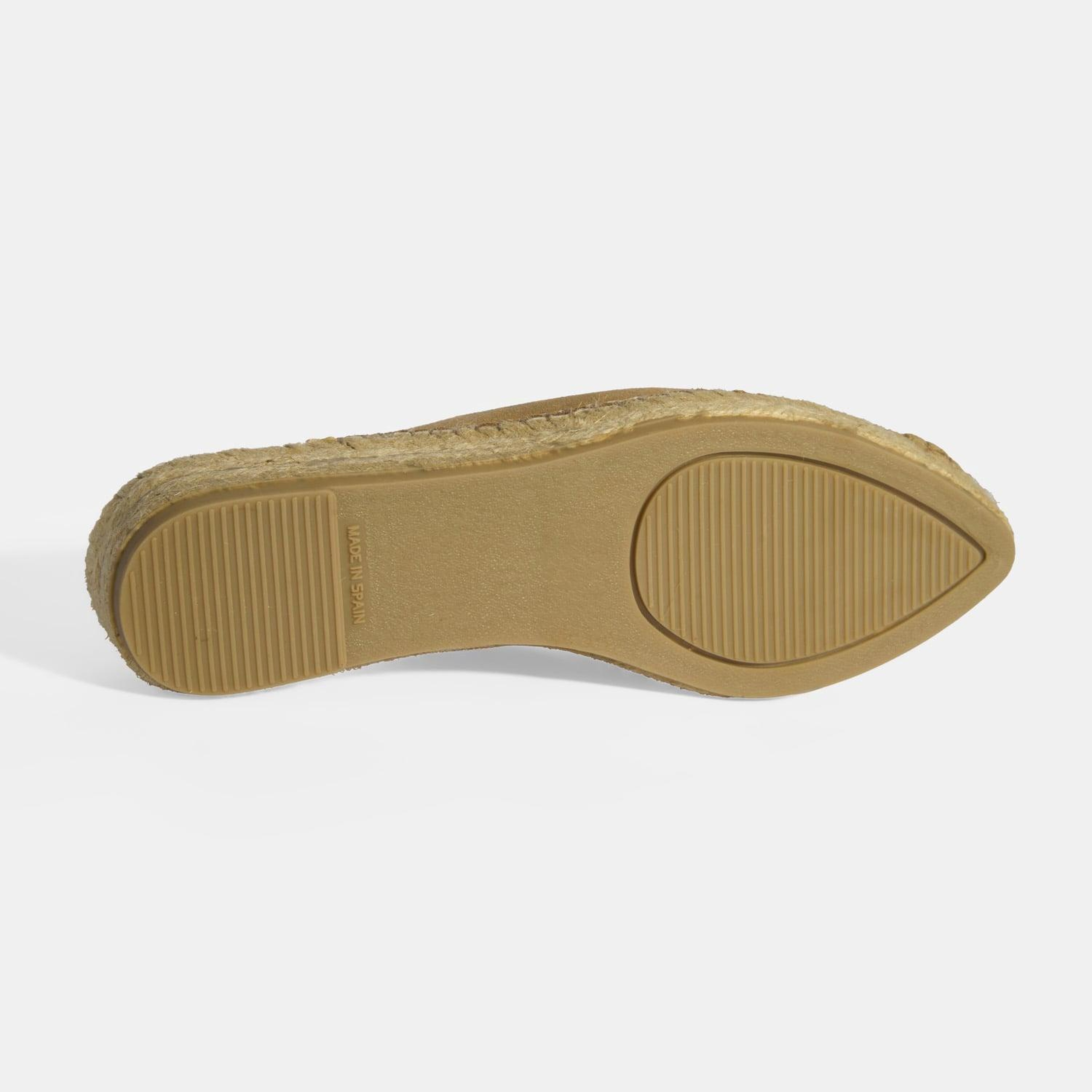 Limited Edition Bej Kadın Çiçek Nakışlı Süet Espadril Terlik