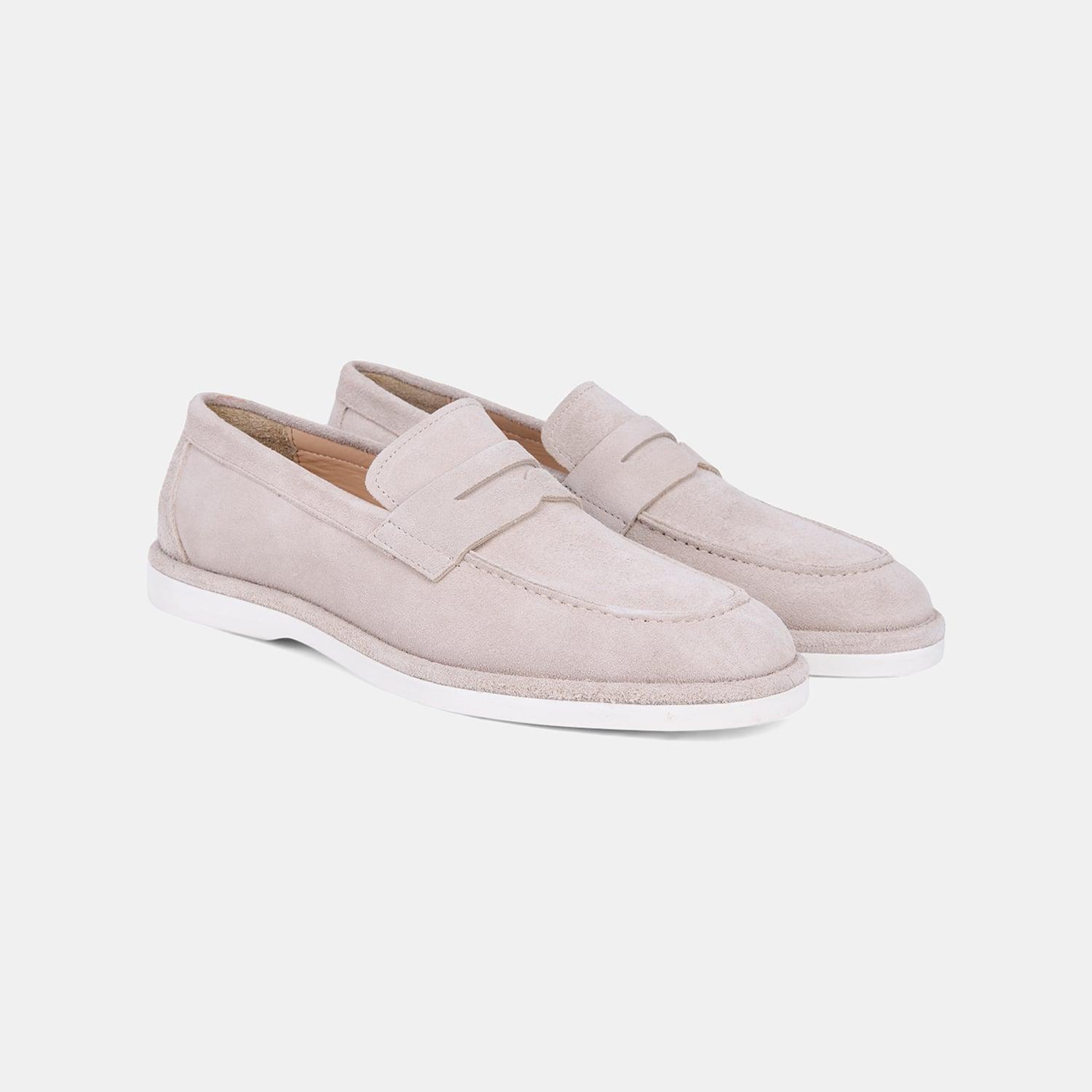 Erkek Bej Günlük Klasik Süet Loafer