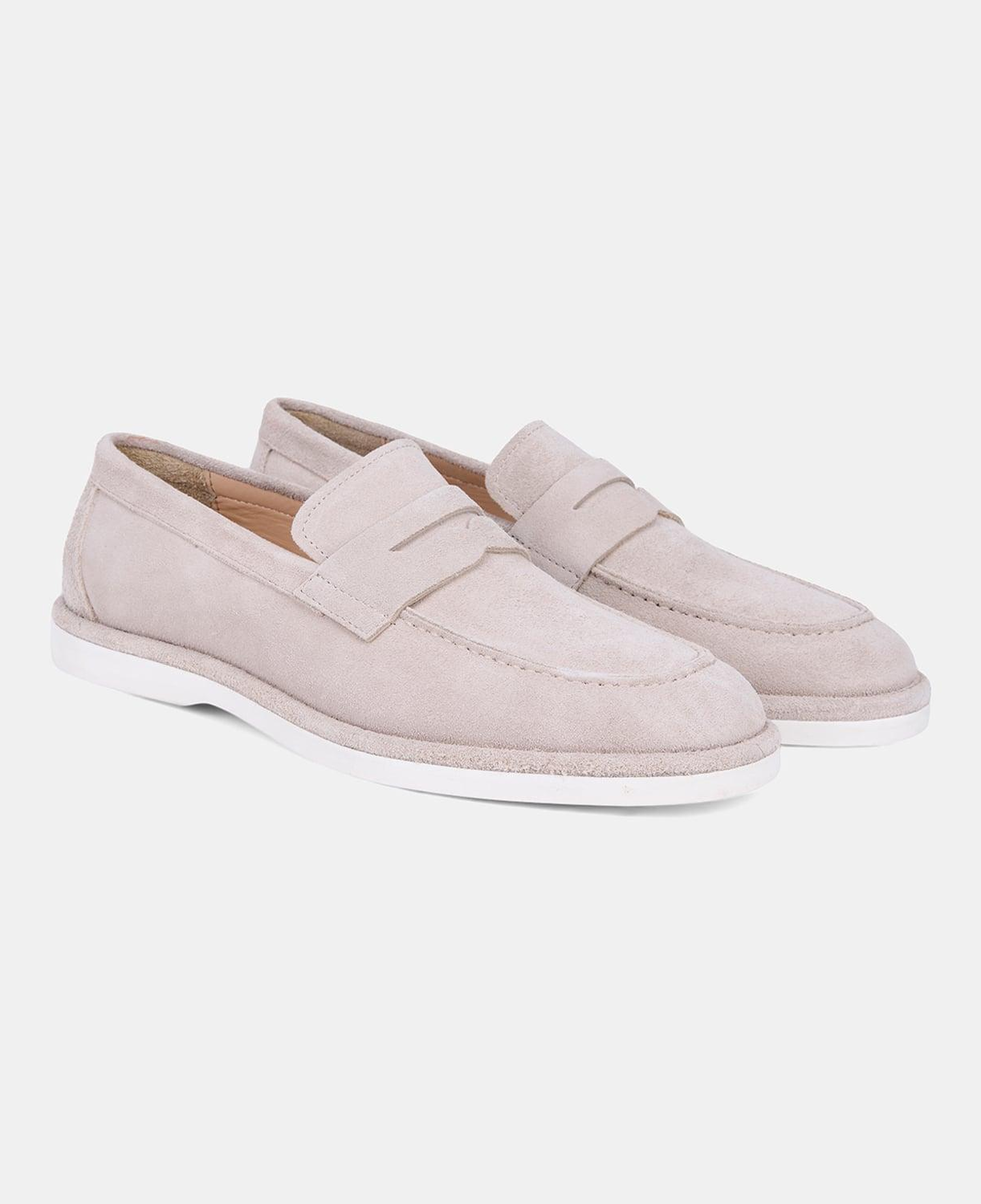 Erkek Bej Günlük Klasik Süet Loafer