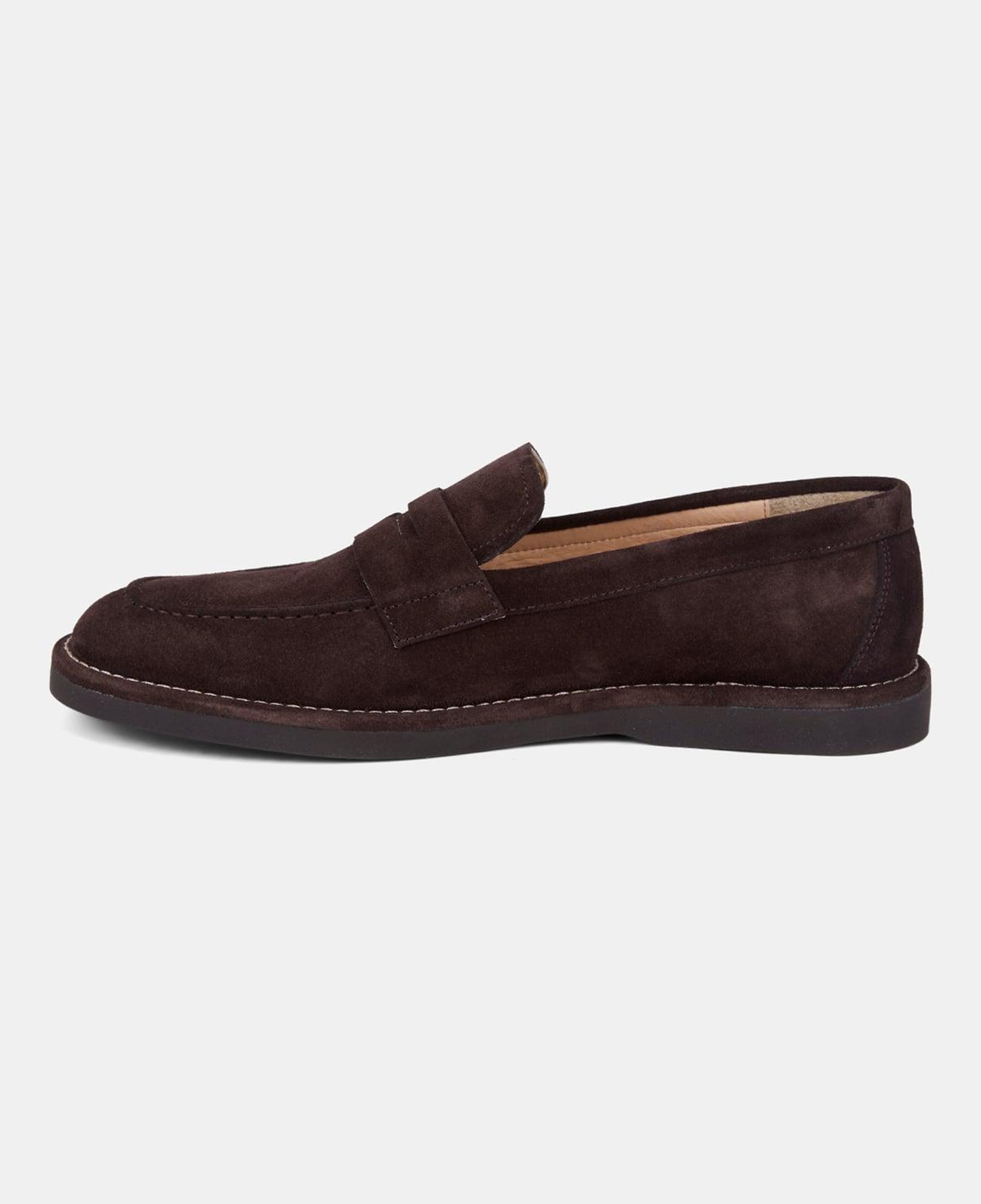 Erkek Acı Kahve Günlük Klasik Süet Loafer