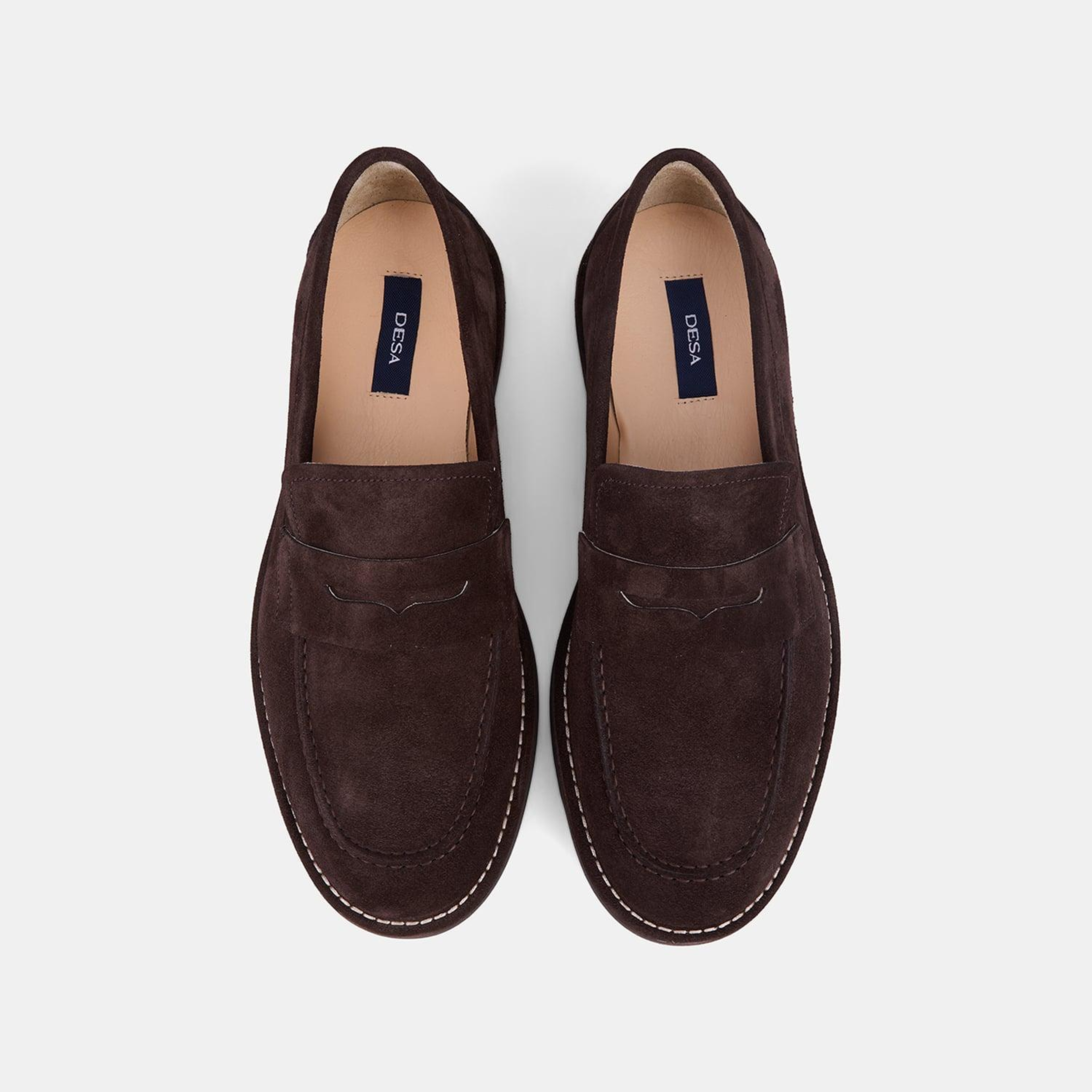 Erkek Acı Kahve Günlük Klasik Süet Loafer