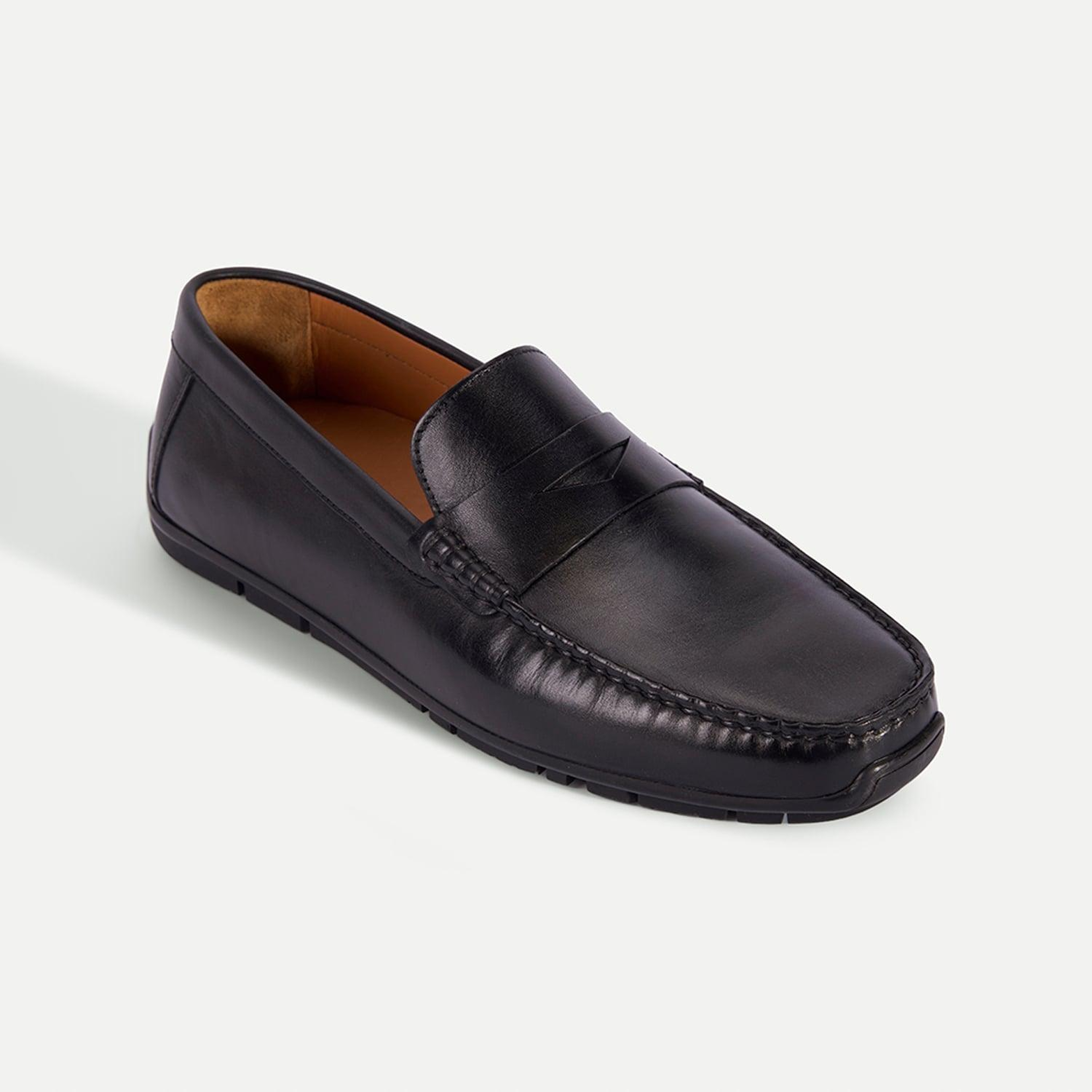 Erkek Siyah Günlük Deri Loafer