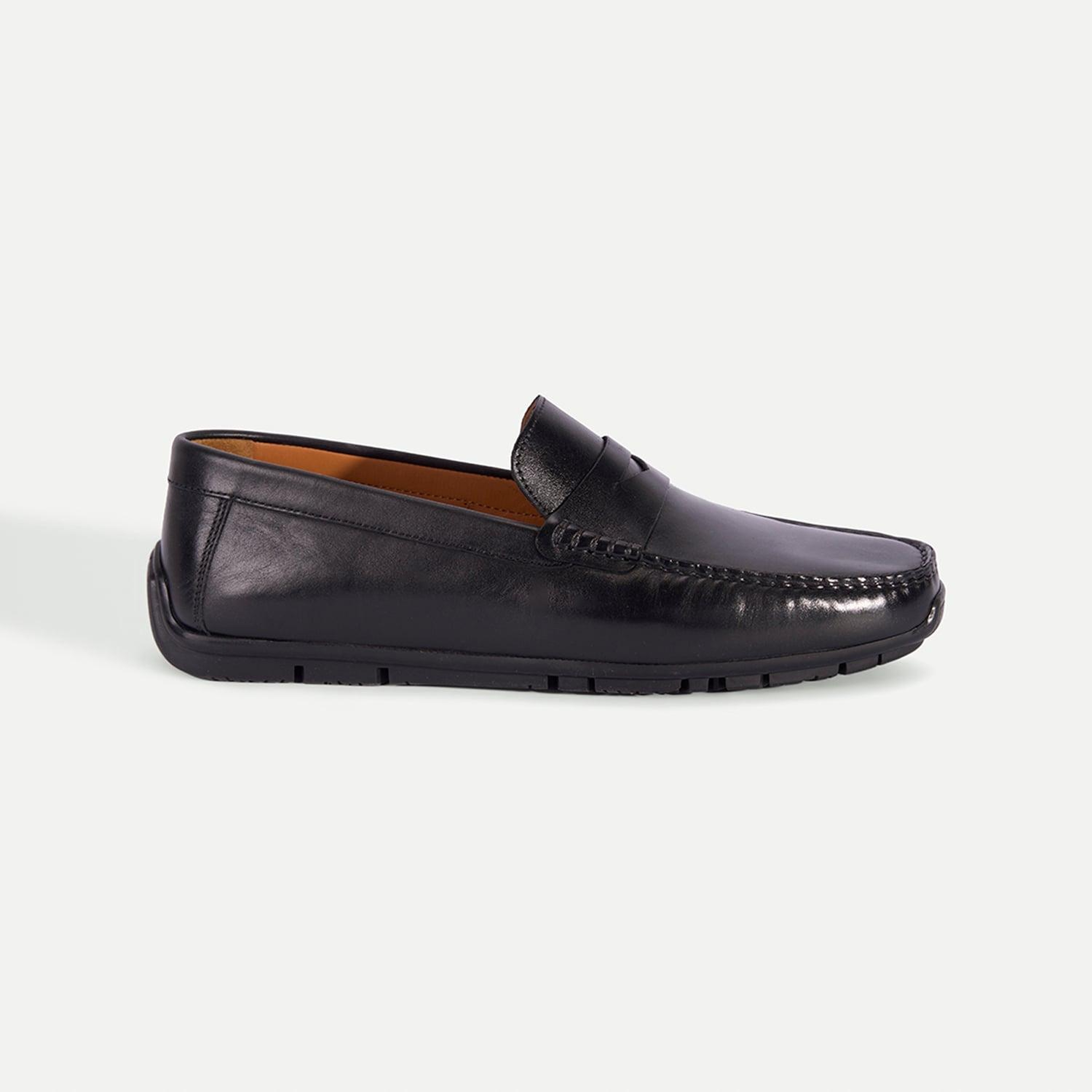 Erkek Siyah Günlük Deri Loafer