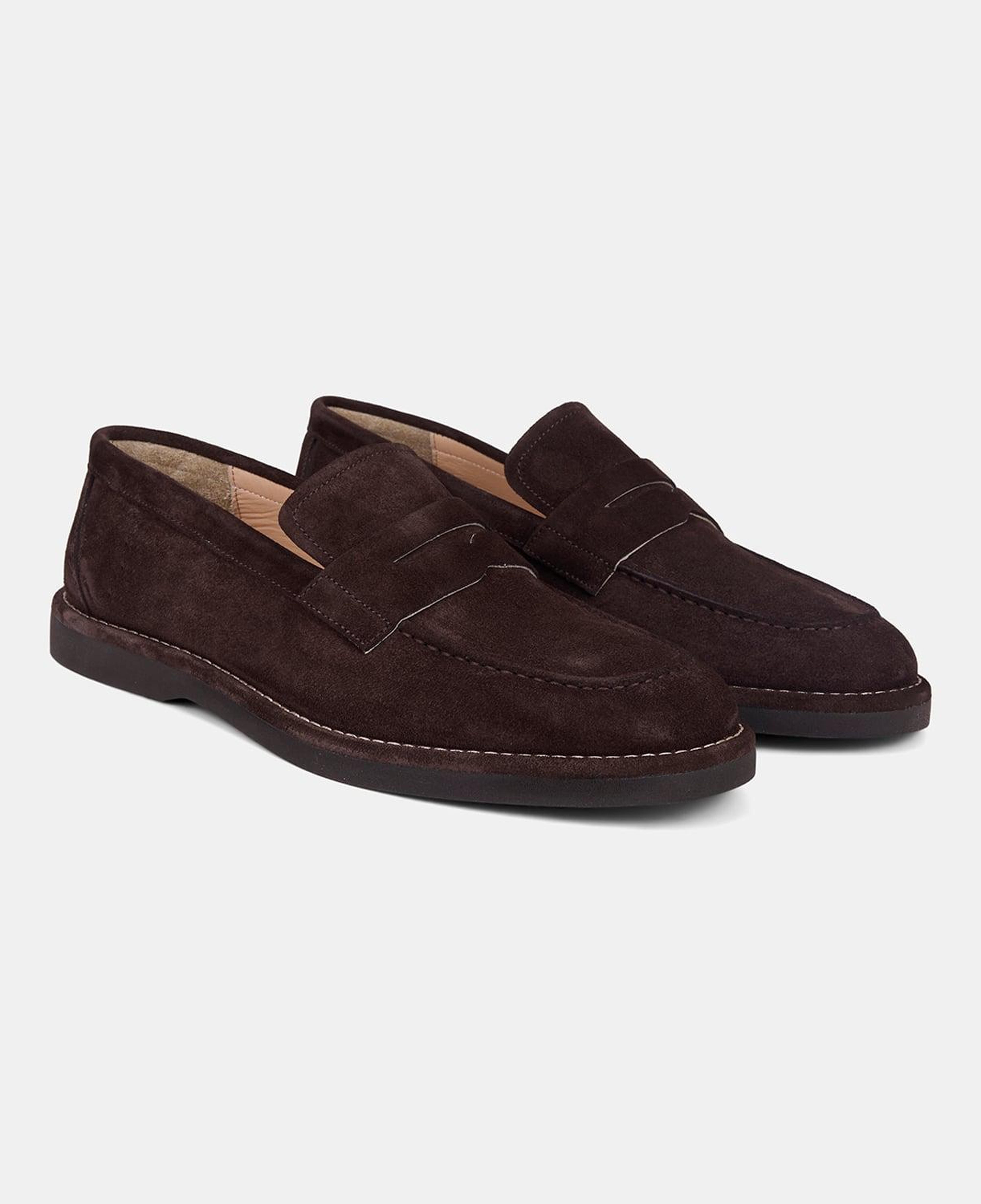 Erkek Acı Kahve Günlük Klasik Süet Loafer