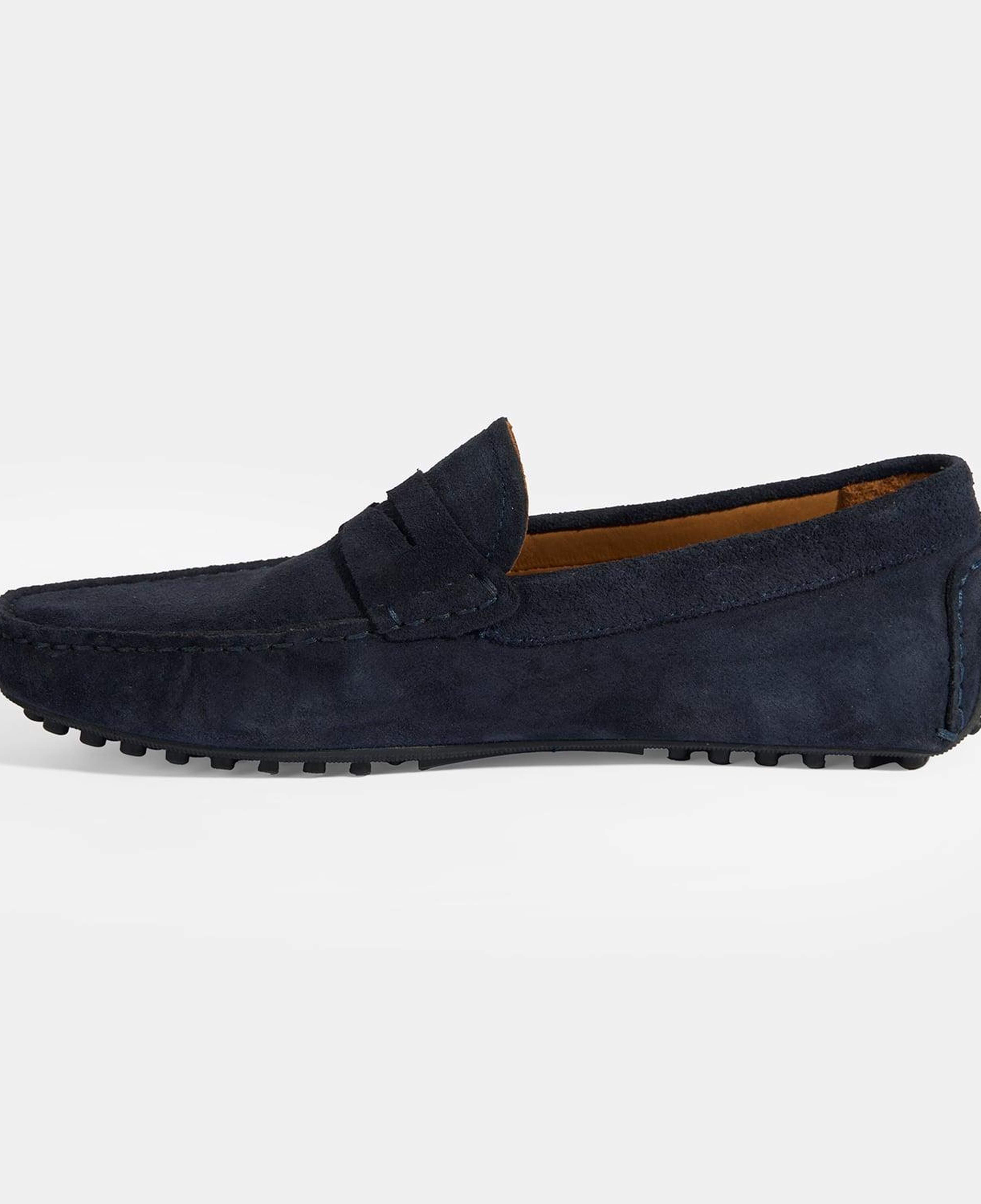 Erkek Lacivert Slip-On Süet Loafer