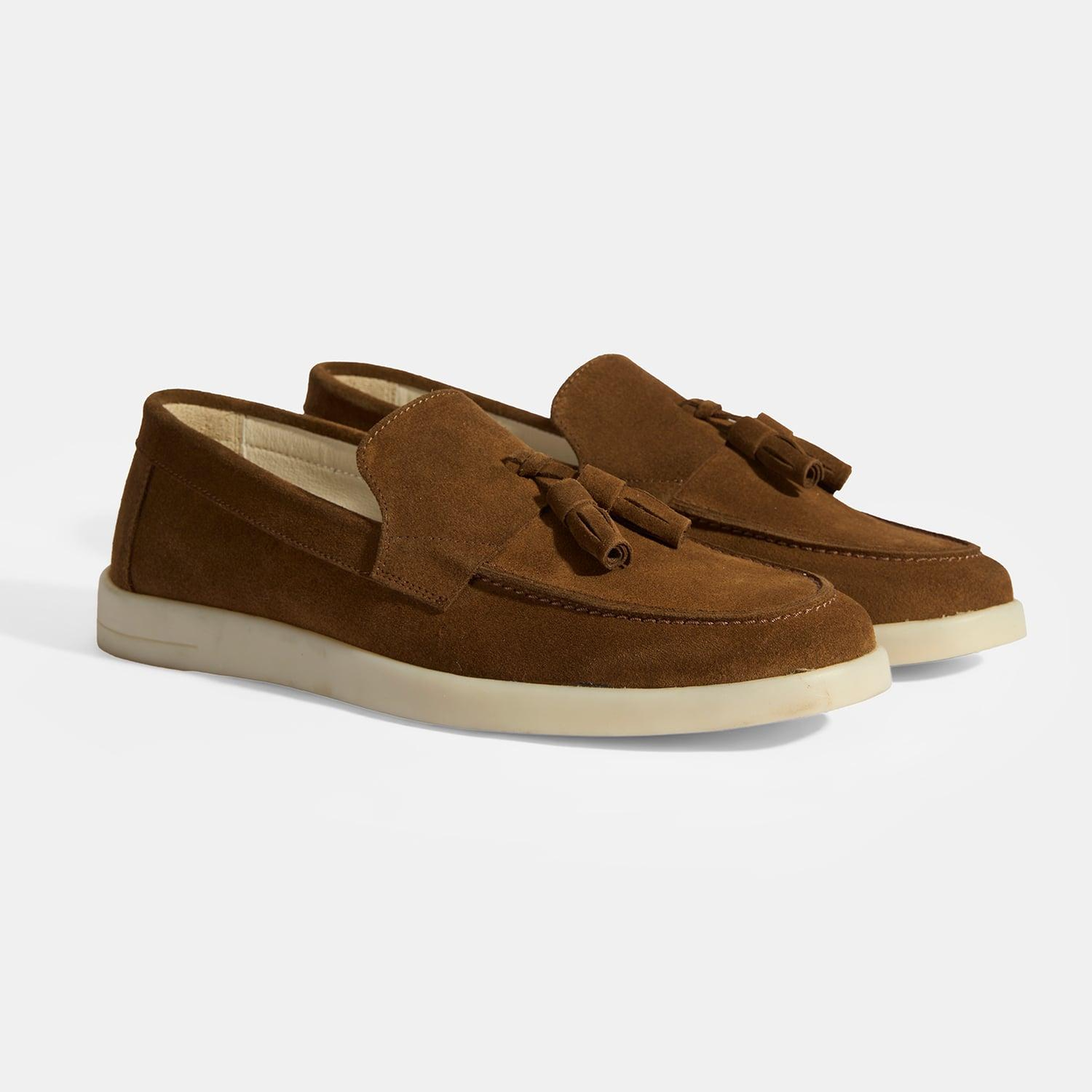 Kahve Erkek Süet Püsküllü Loafer