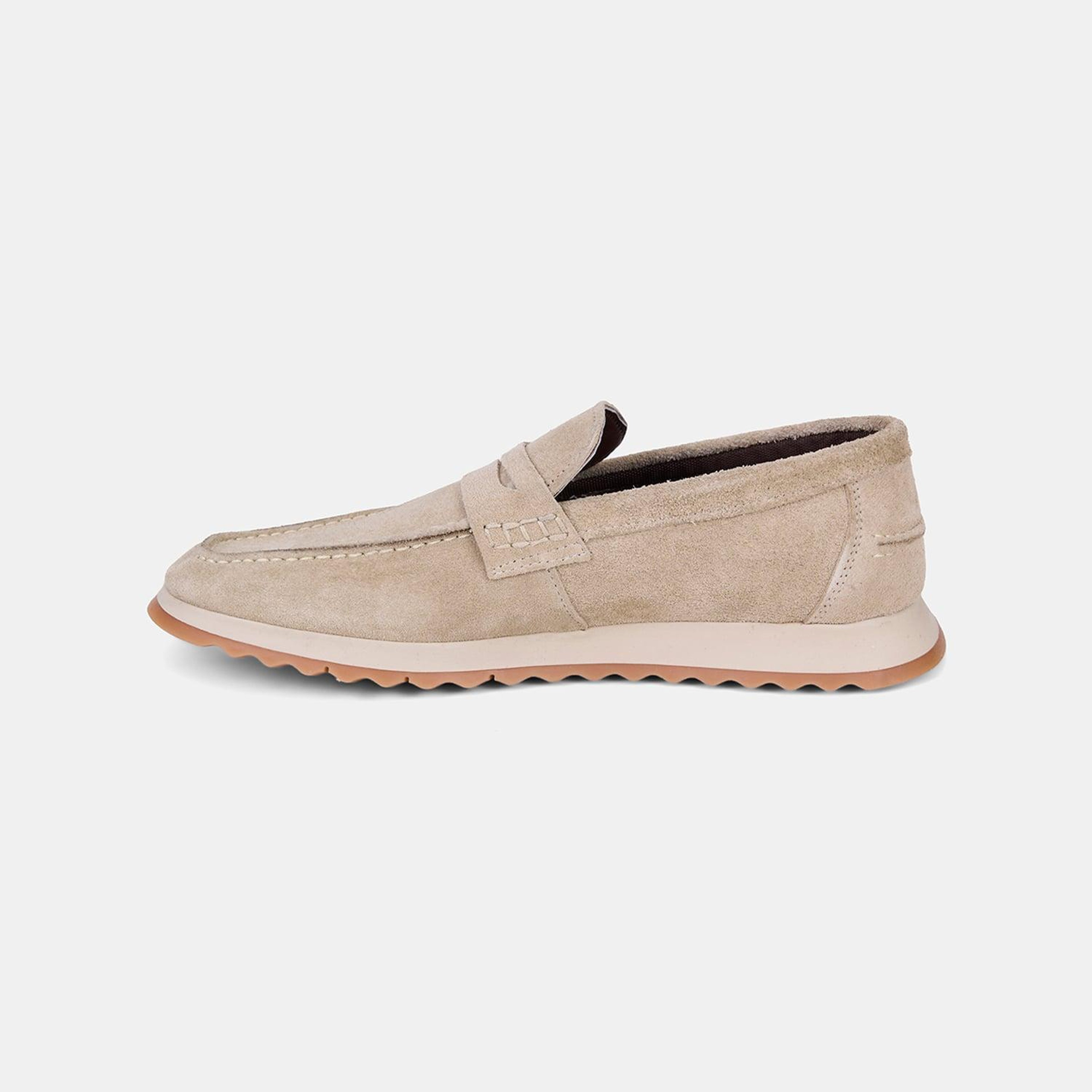Erkek Bej Günlük Süet Deri Loafer