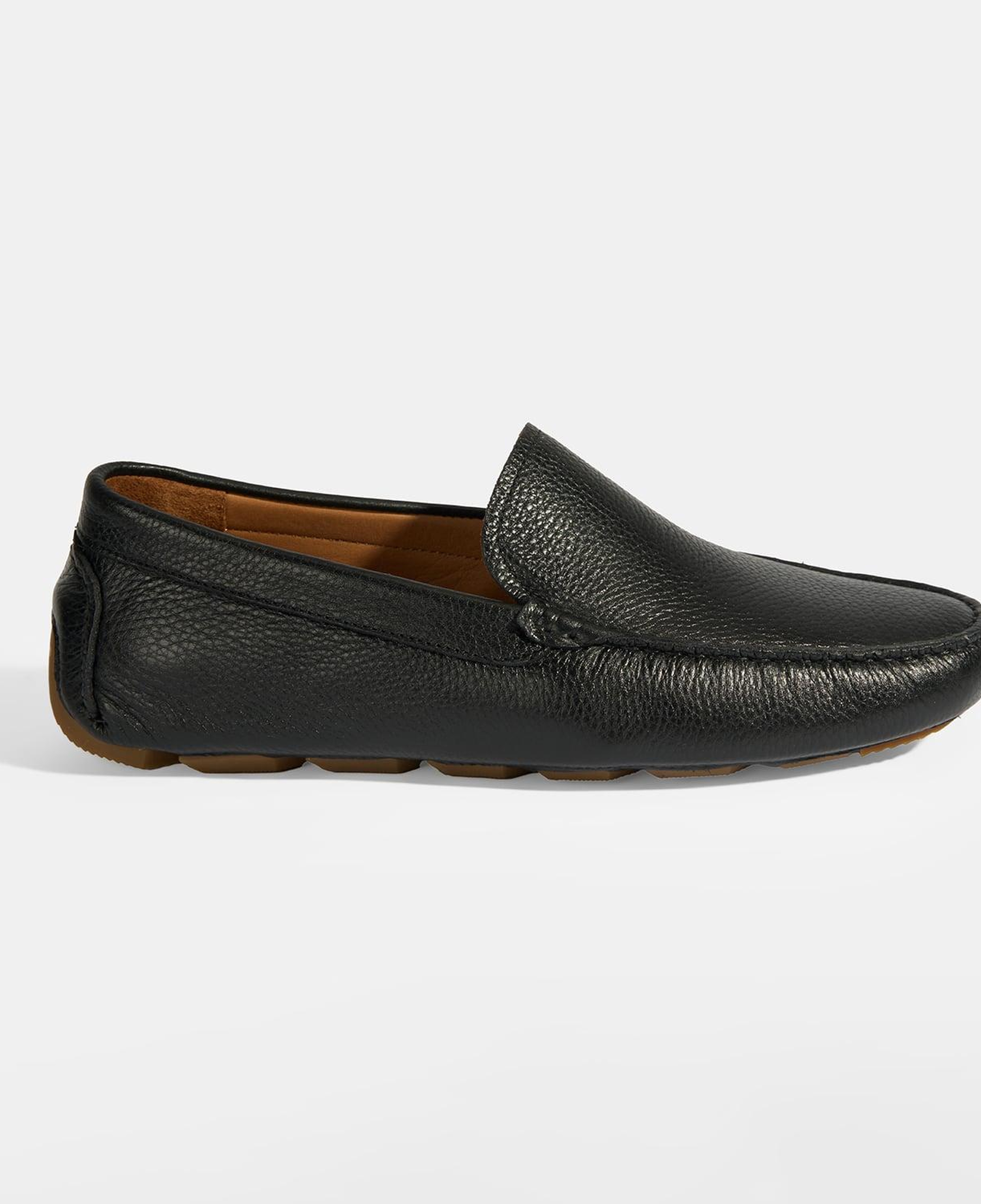 Erkek Siyah Slip-On Deri Loafer