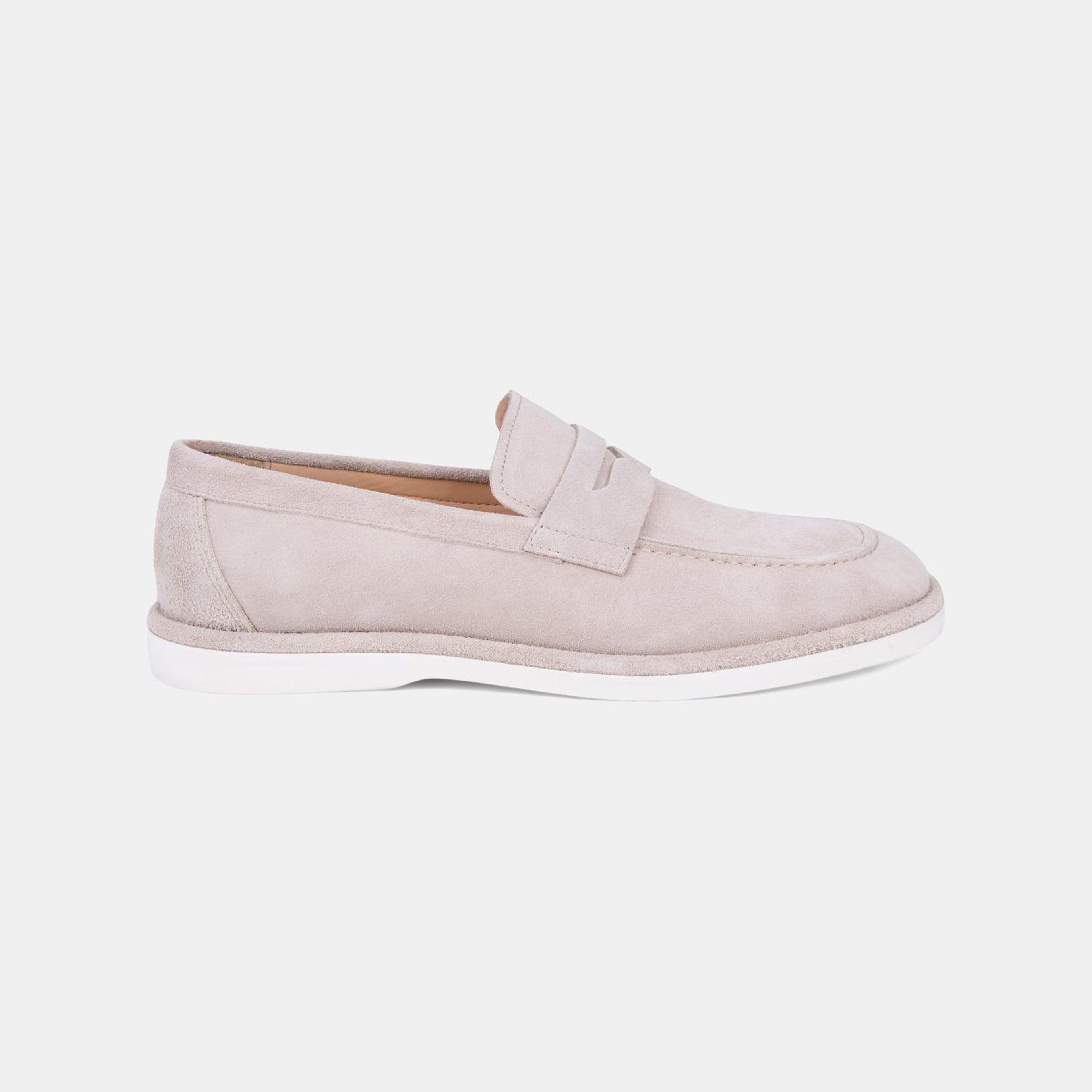 Erkek Bej Günlük Klasik Süet Loafer