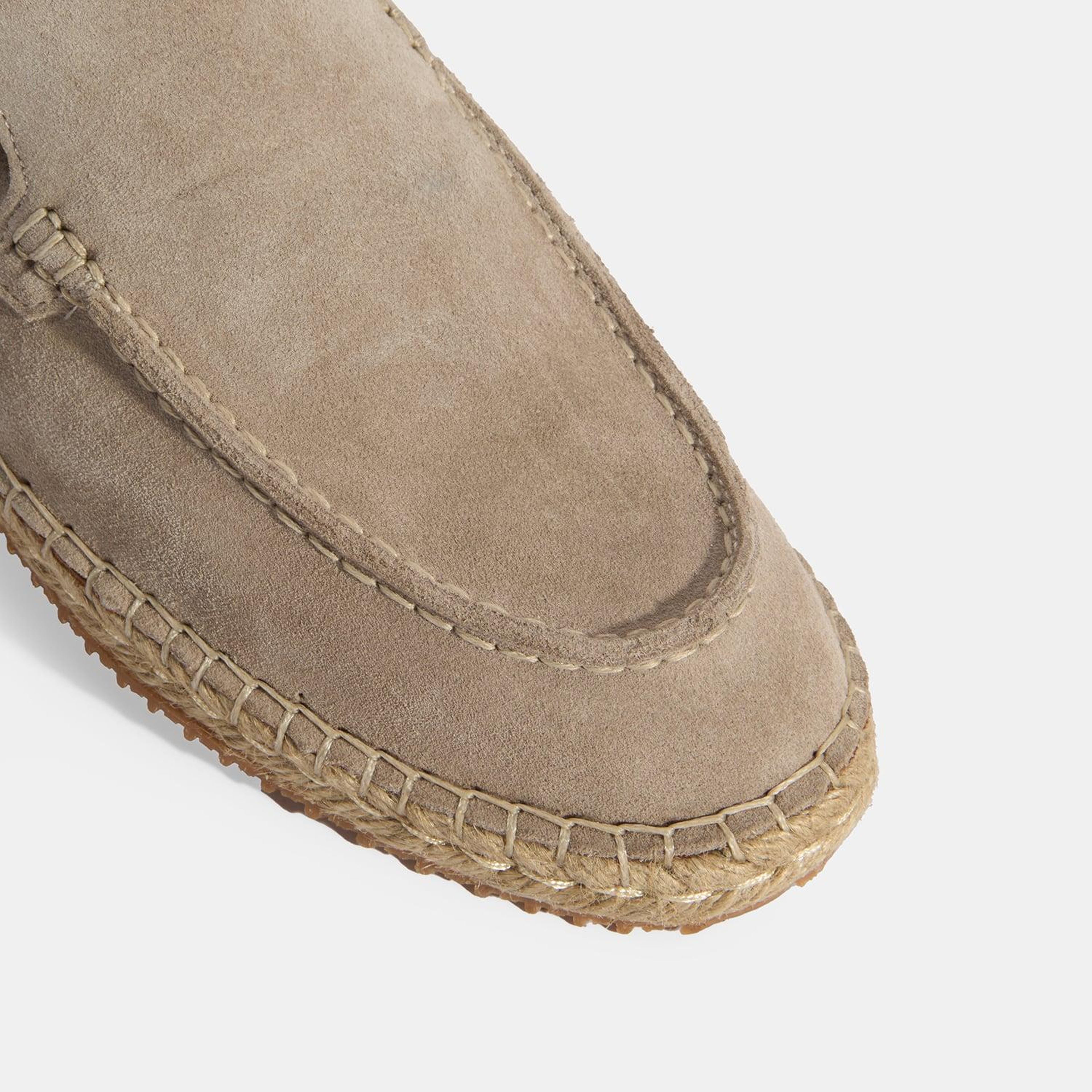 Erkek Bej Slip-On Süet Espadril