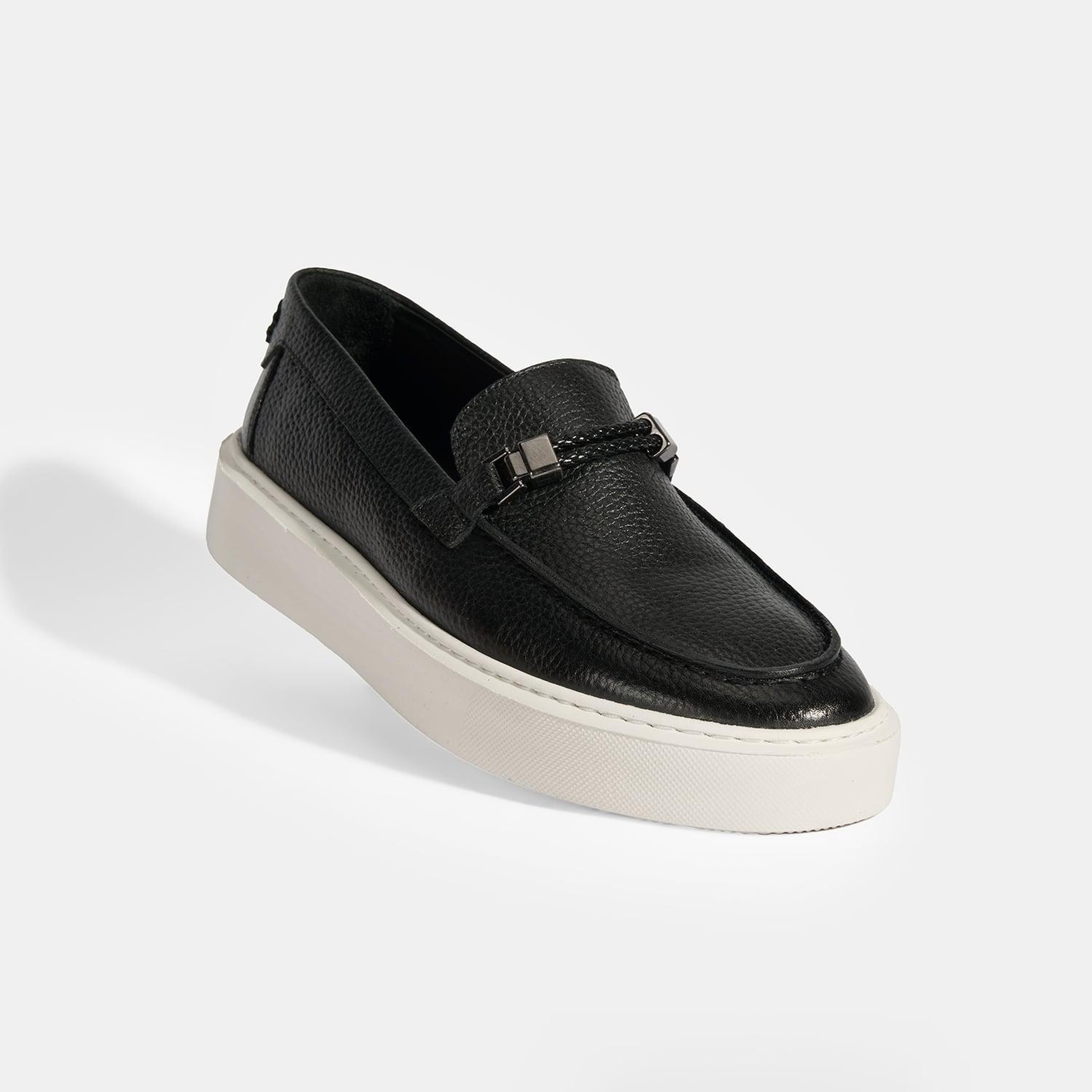 Liverty Siyah Erkek Deri Tokalı Loafer