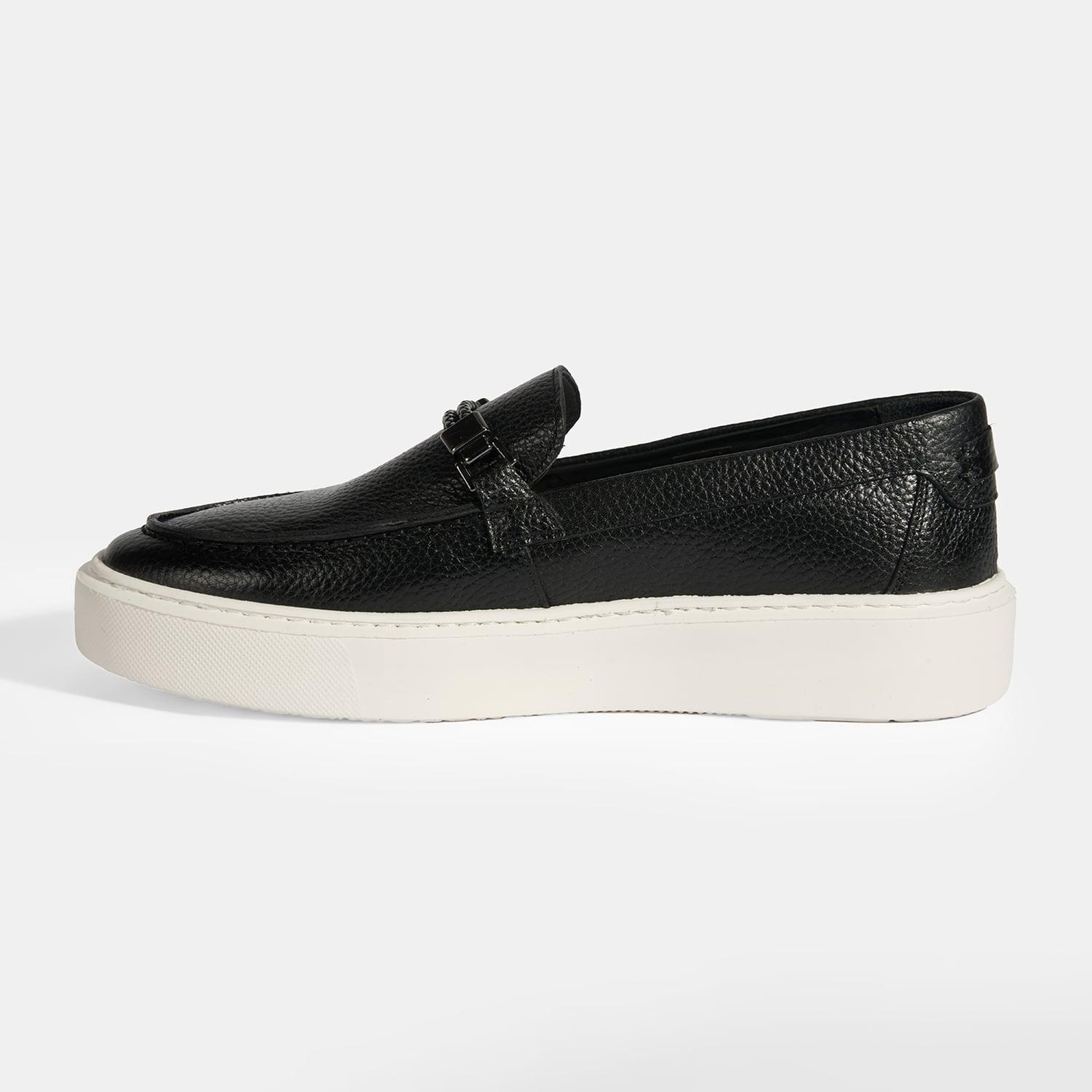 Liverty Siyah Erkek Deri Tokalı Loafer