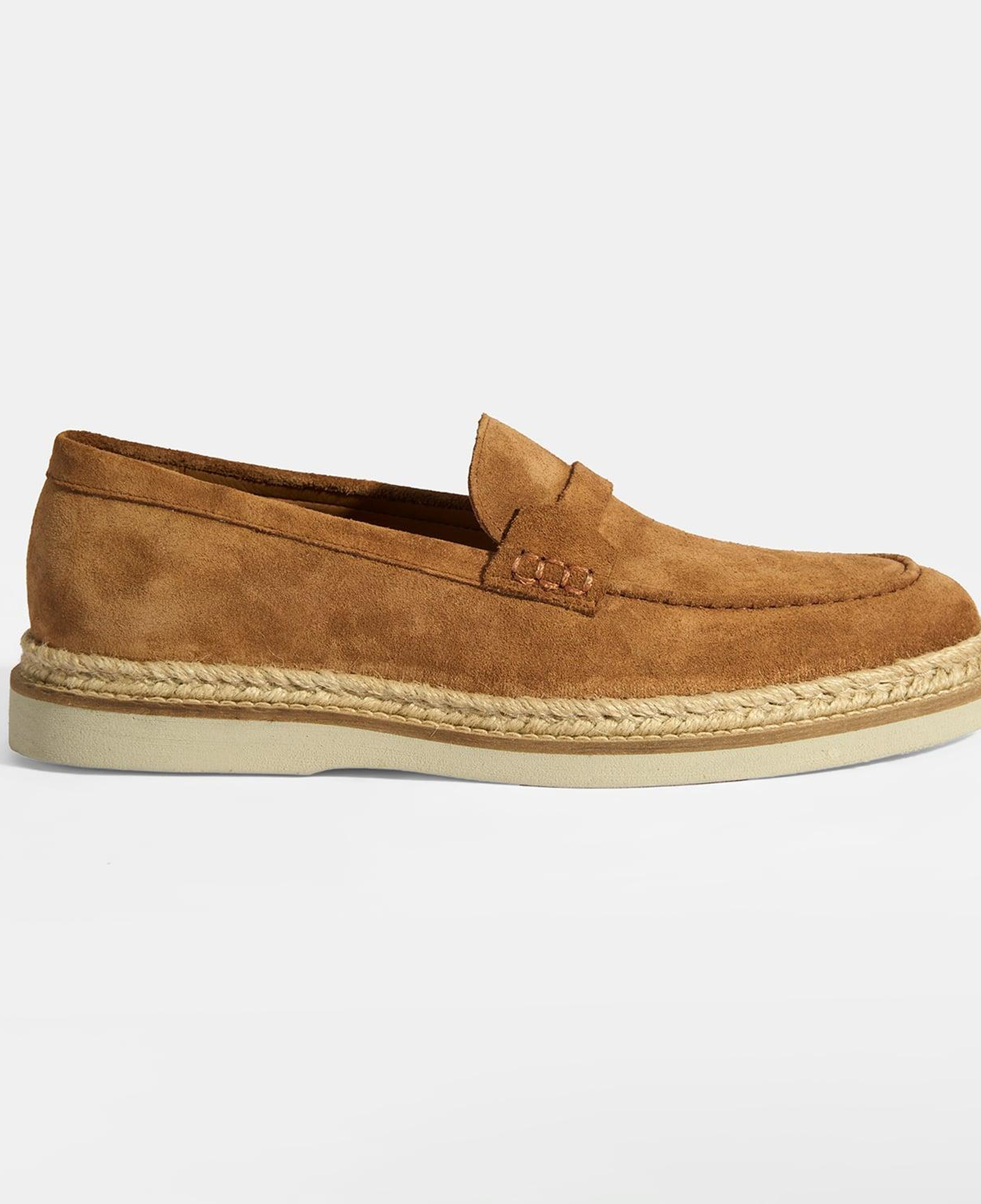 Taba Erkek Örgü Detaylı Süet Loafer