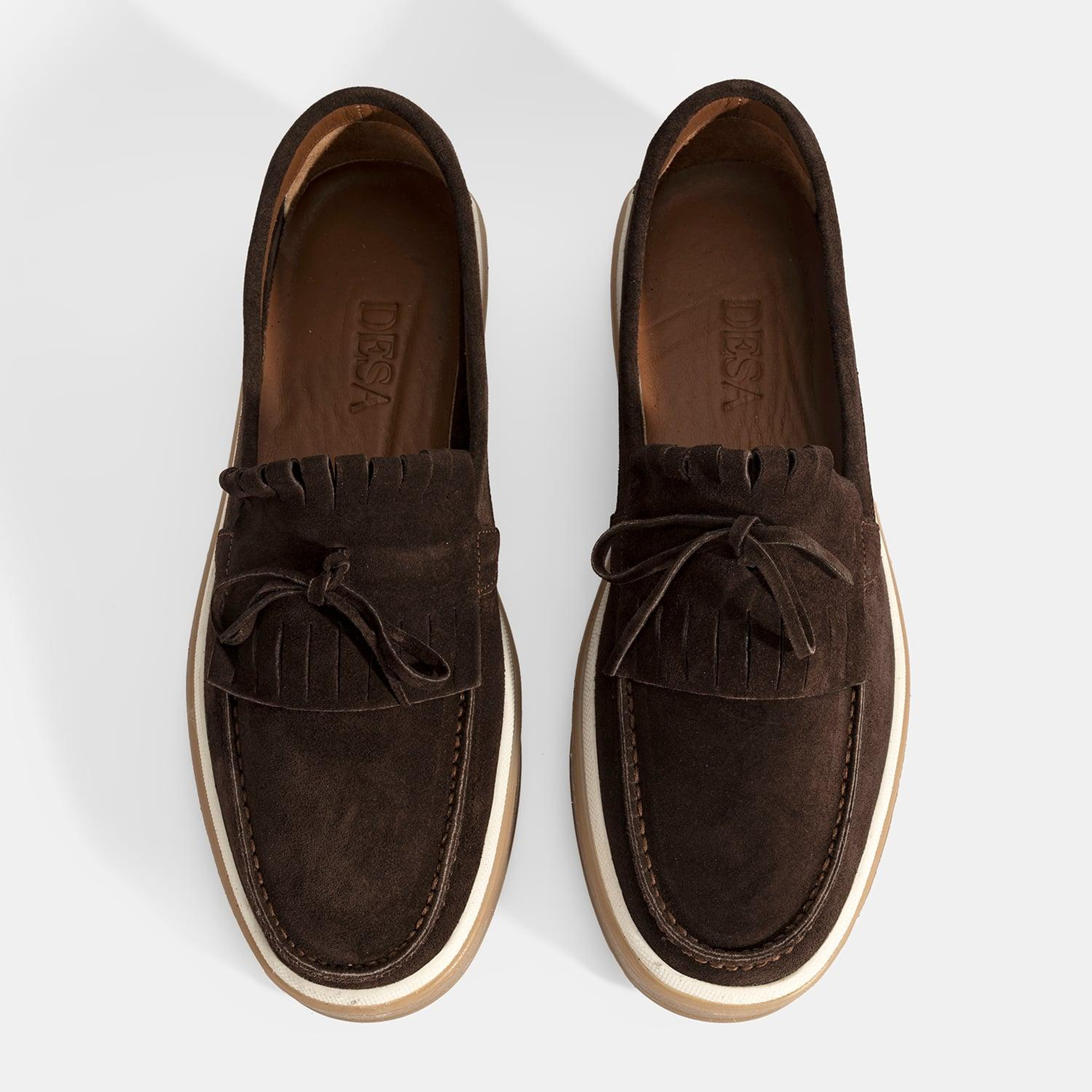 Erkek Kahve Süet Püsküllü Loafer