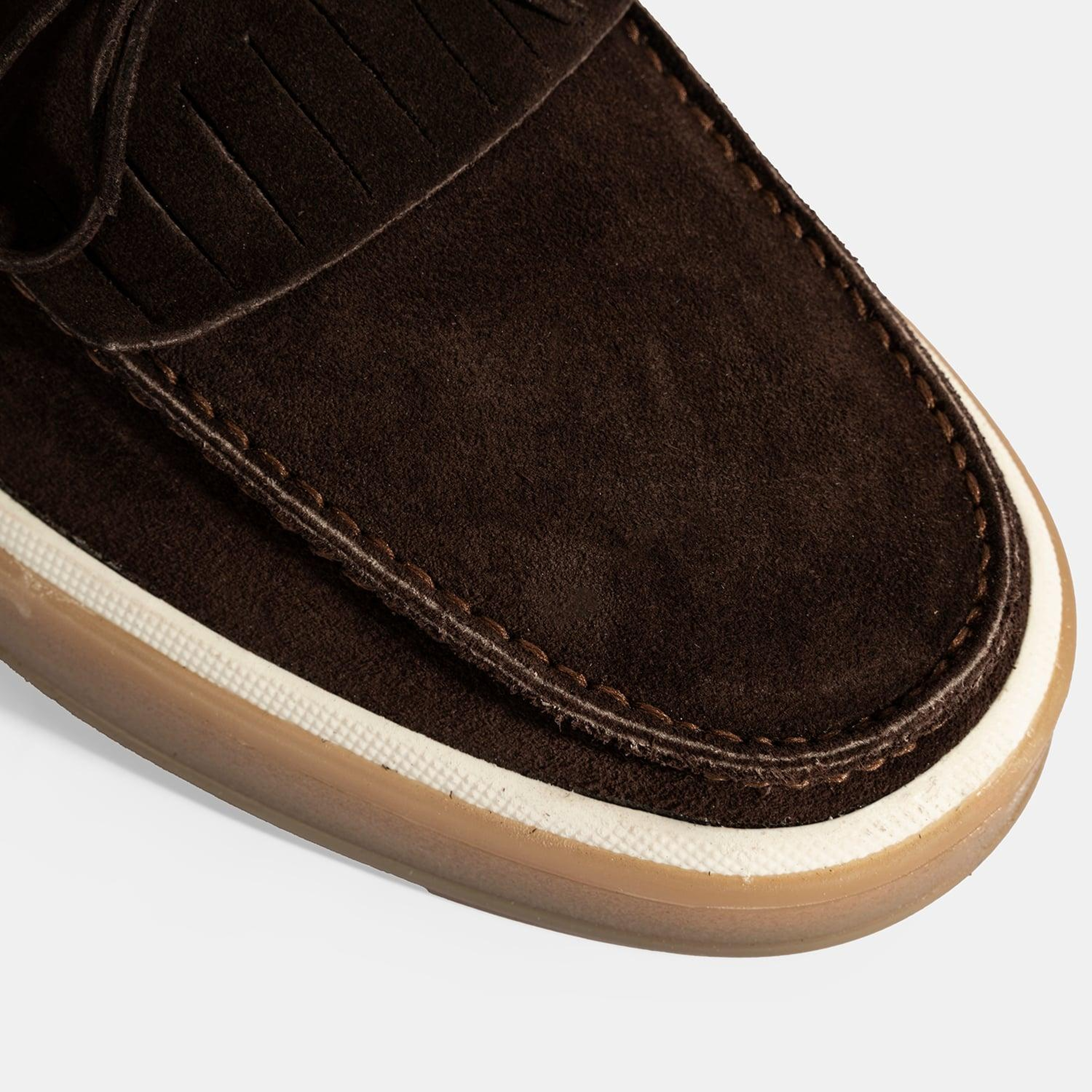 Erkek Kahve Süet Püsküllü Loafer