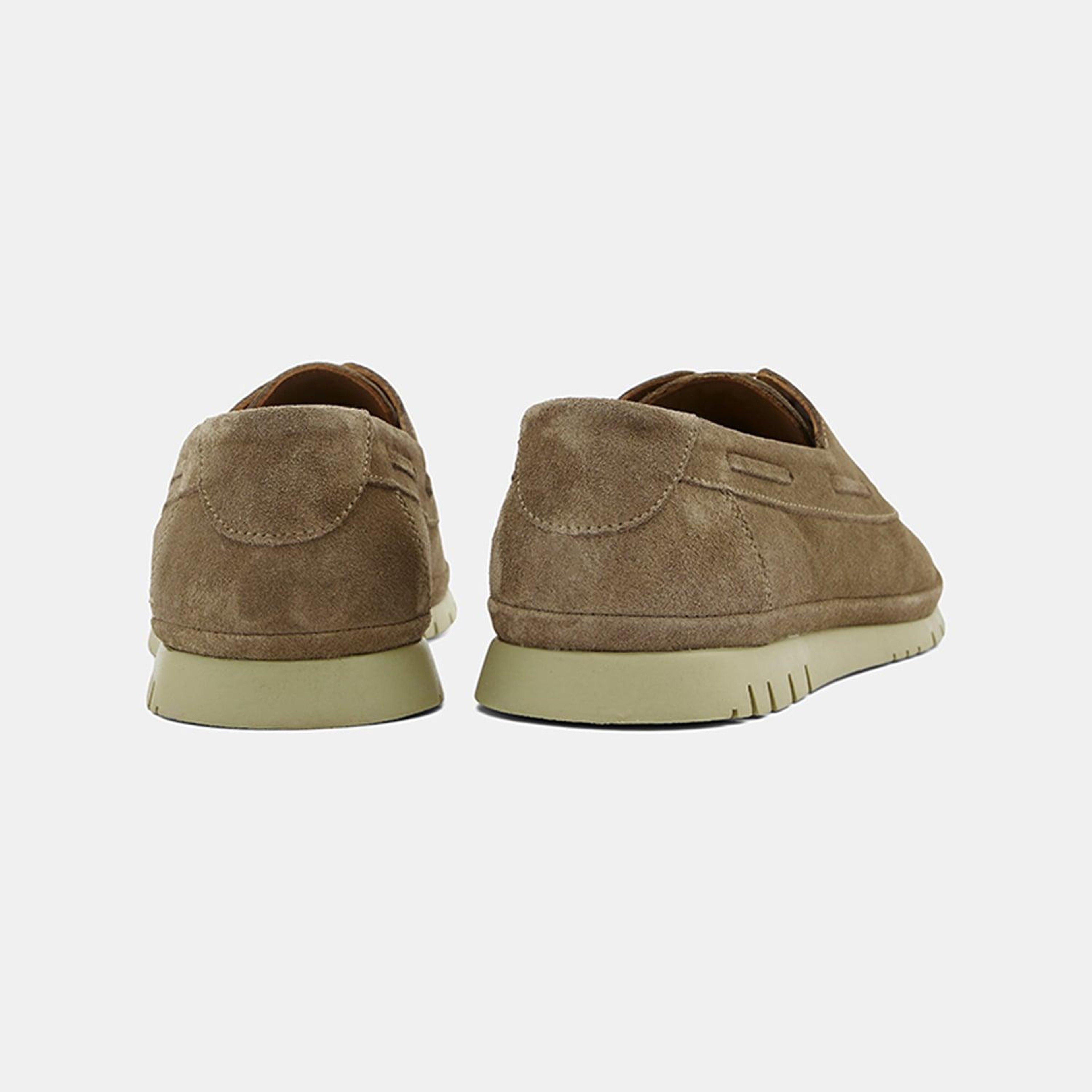 Erkek Vizon Bağcıklı Süet Günlük Loafer