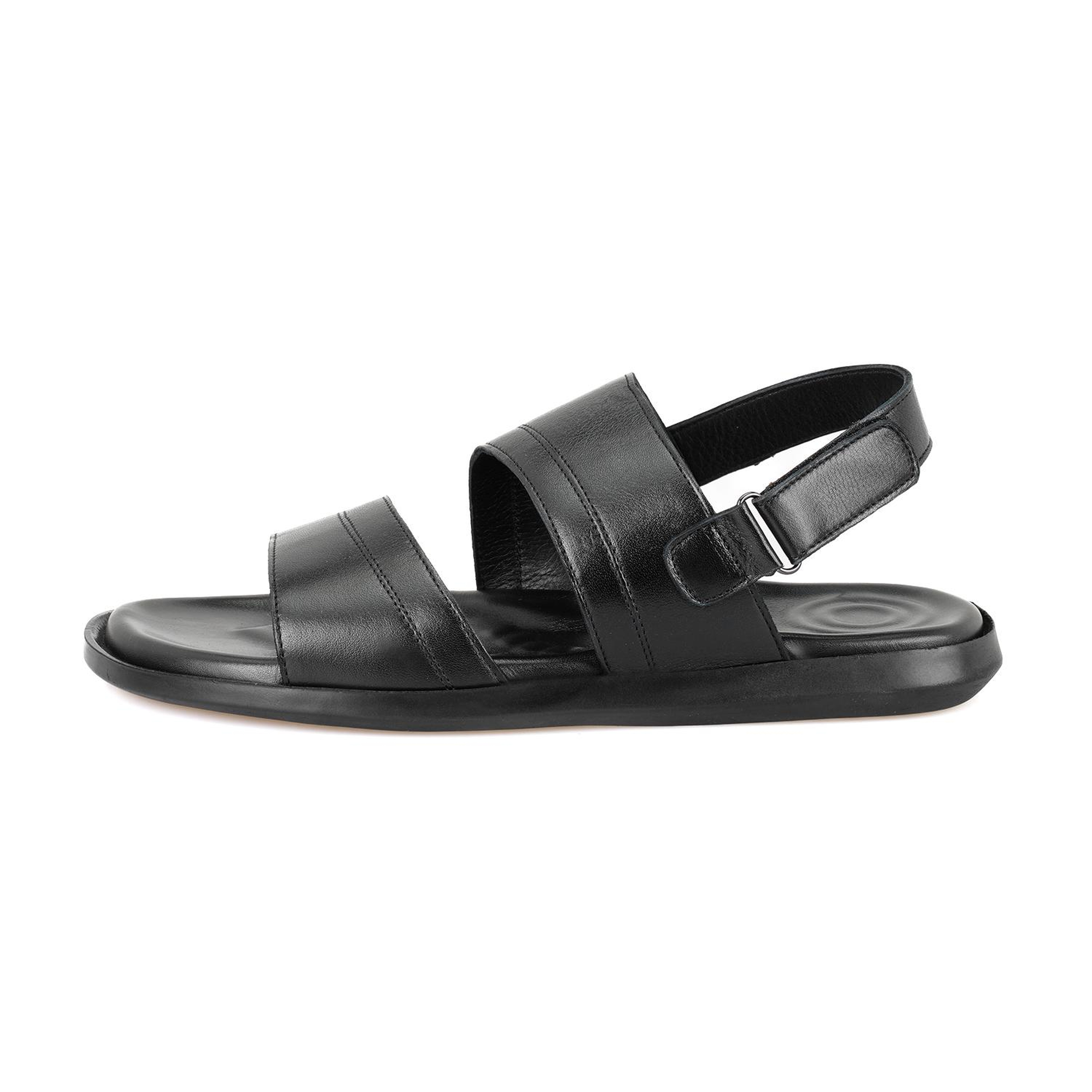 Jack Siyah Erkek Deri Sandalet